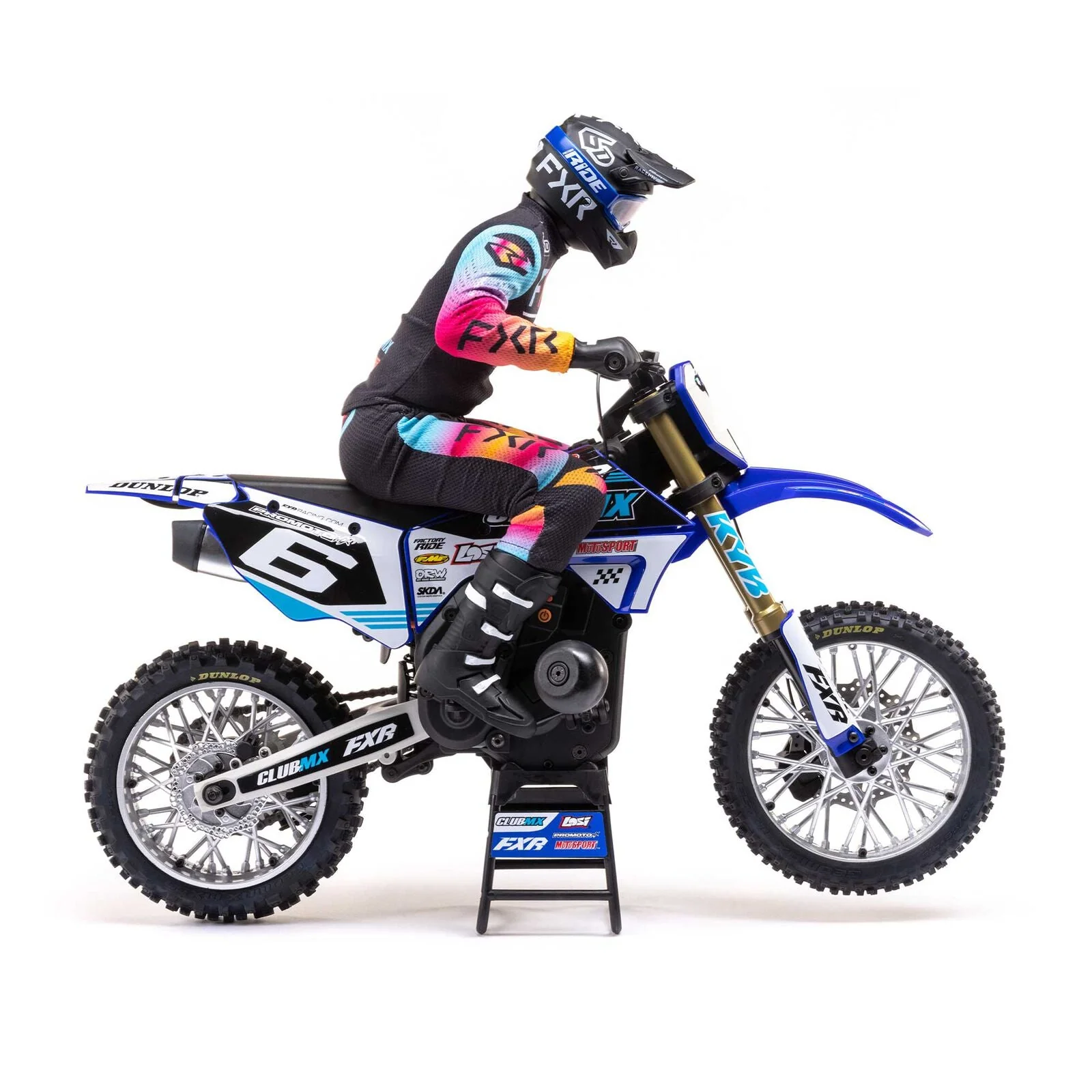 Losi 1/4 Promoto-MX Motorcycle RTR, Club MX - BLUE - Image 8