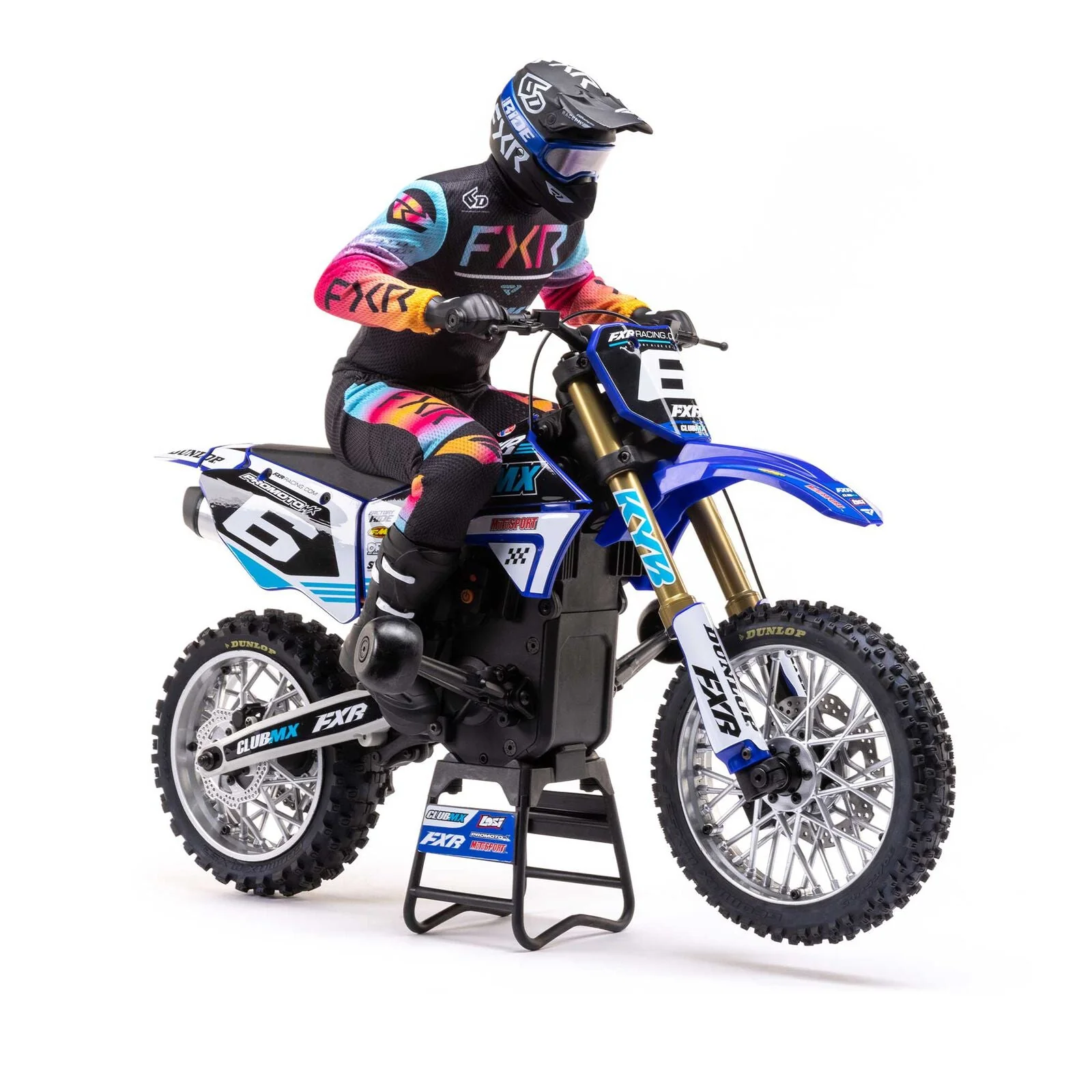 Losi 1/4 Promoto-MX Motorcycle RTR, Club MX - BLUE - Image 9
