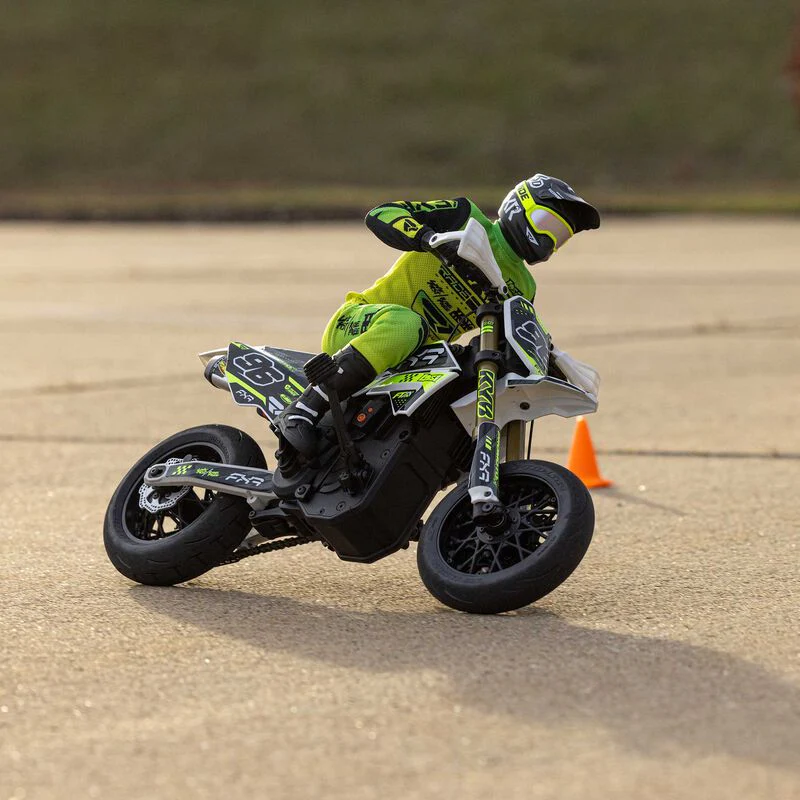 Losi 1/4 Promoto-SM FXR Supermoto Motorcycle RTR (Battery and Charger Included) - White - Image 14