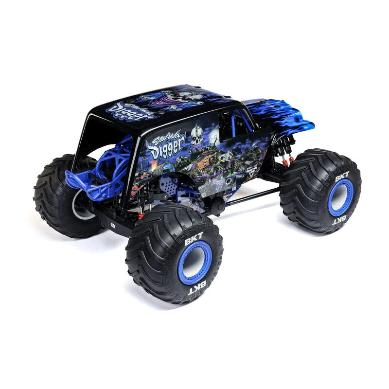 Losi 1/8 LMT 2.0 Son-Uva Digger 4X4 Solid Axle Brushless Monster Truck RTR - Blue - Image 2