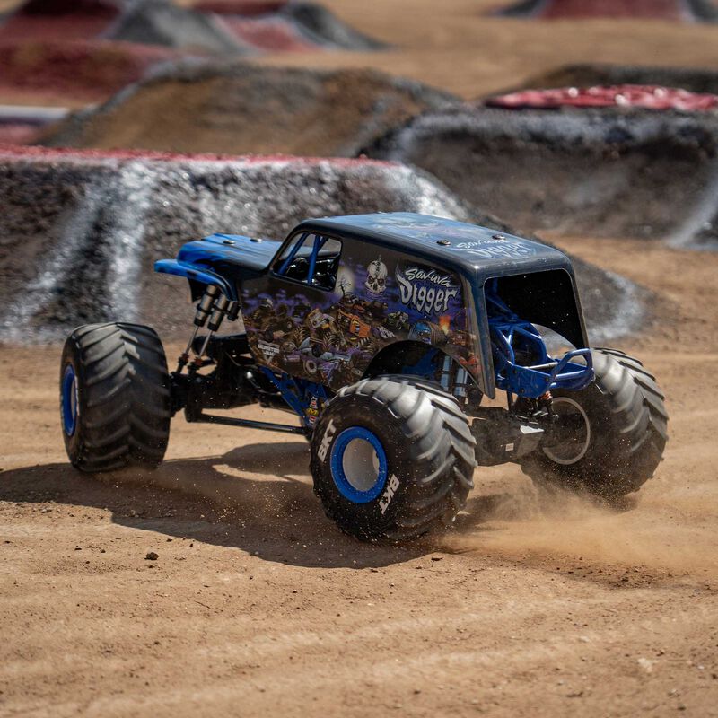 Losi 1/8 LMT 2.0 Son-Uva Digger 4X4 Solid Axle Brushless Monster Truck RTR - Blue - Image 23