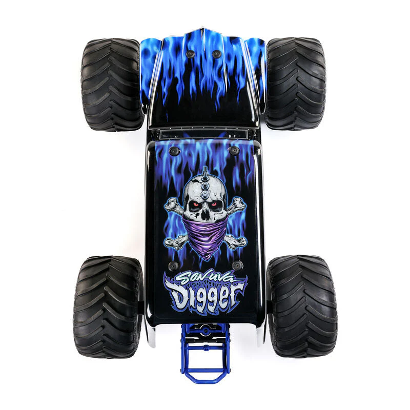Losi 1/8 LMT 2.0 Son-Uva Digger 4X4 Solid Axle Brushless Monster Truck RTR - Blue - Image 6
