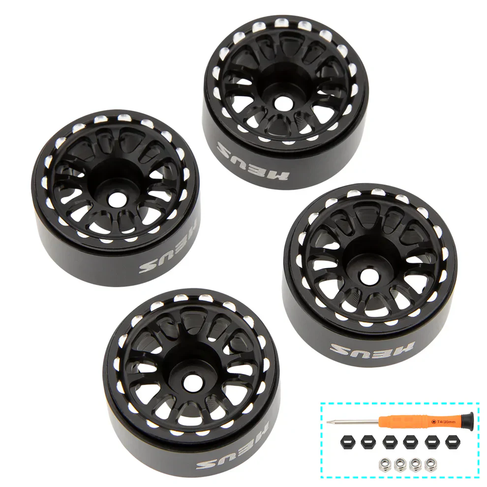 MEUS Racing 0.7-inch Beadlock Wheels Rims Deep-Dish Wheel for 1/30 Axial SCX30 1/32 Redcat Ascent-32 - Image 5