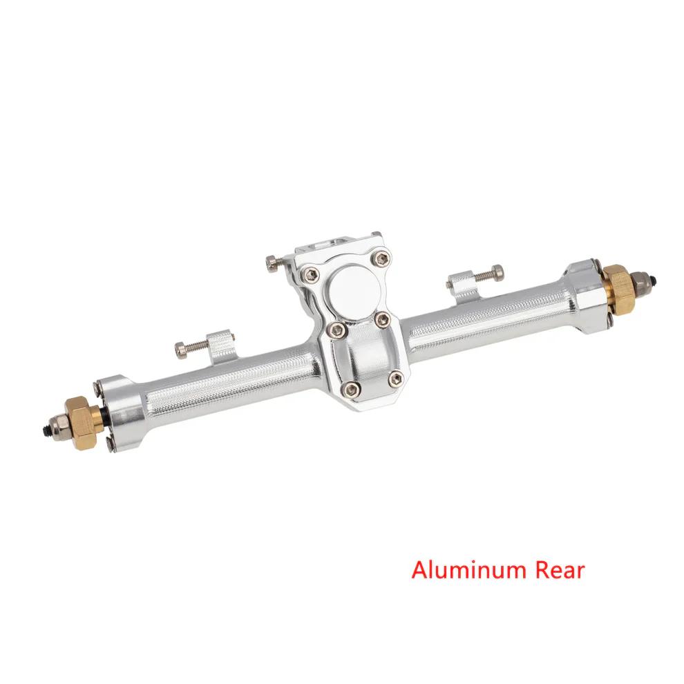 MEUS Racing 1/24 RC Crawler Car CNC Aluminum Front and Rear Axle for SCX24 90081 C10 1/24 RC Crawler Car CNC Aluminum Front and Rear Axle for SCX24 90081 C10 Jeep (Silver) - Image 3