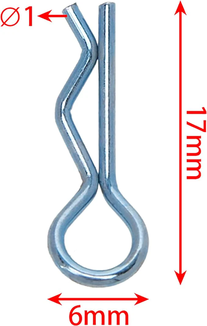 MEUS RACING 100pcs Aluminum R-Clips Body Clips Buckles for 1/18 1/16 1/24 RC Model Car Upgrade Parts Accessories (Blue) - Image 4
