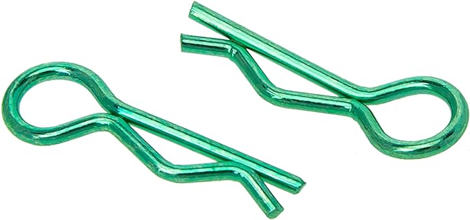 MEUS RACING 100pcs Aluminum R-Clips Body Clips Buckles for 1/18 1/16 1/24 RC Model Car Upgrade Parts Accessories (Green) - Image 2
