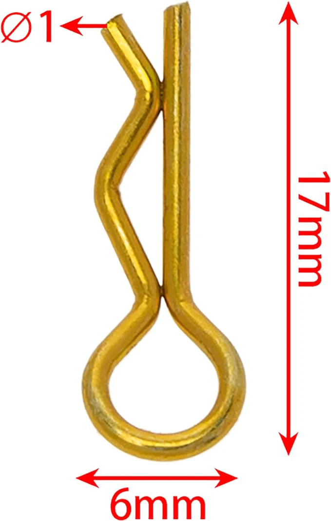 MEUS RACING 100pcs Aluminum R-Clips Body Clips Buckles for 1/18 1/16 1/24 RC Model Car Upgrade Parts Accessories (Yellow) - Image 3