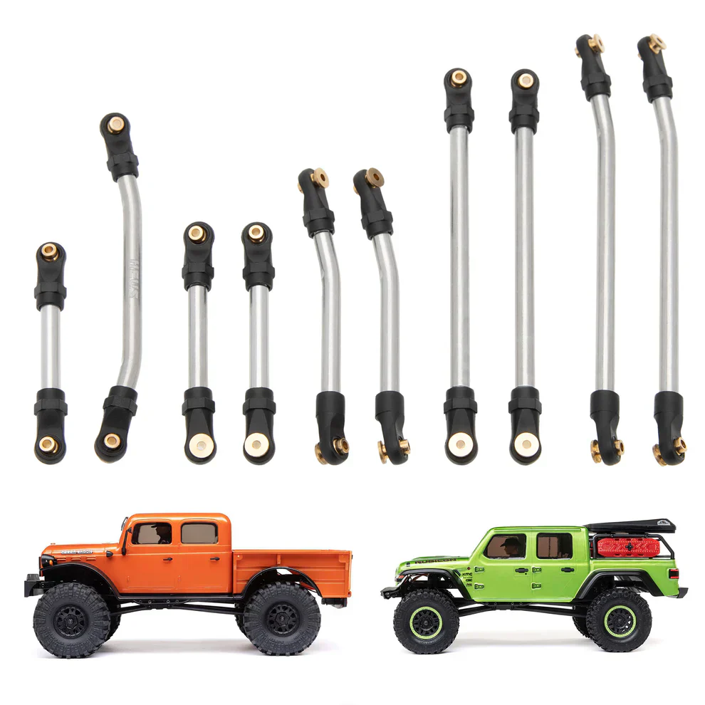 MEUS Racing 10pcs Metal High Clearance Chassis & Steering Links for 1/24 SCX24 Gladiator Power Wagon - Image 12