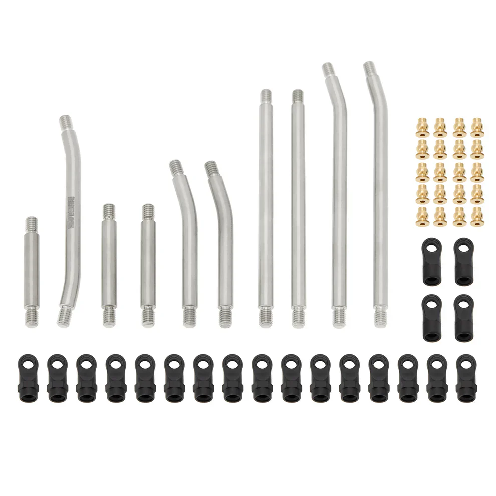 MEUS Racing 10pcs Metal High Clearance Chassis & Steering Links for 1/24 SCX24 Gladiator Power Wagon - Image 2