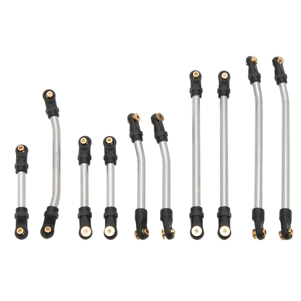 MEUS Racing 10pcs Metal High Clearance Chassis & Steering Links for 1/24 SCX24 Gladiator Power Wagon - Image 6