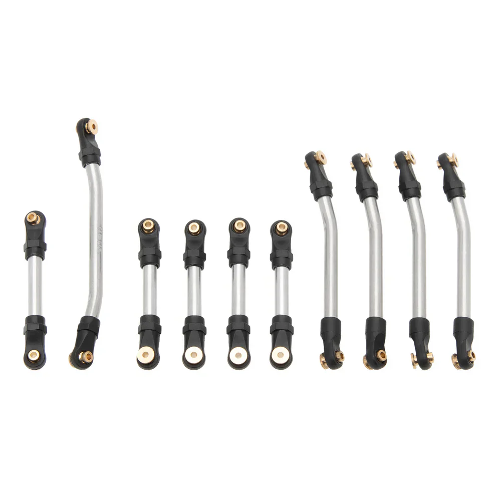 MEUS Racing 10pcs Metal High Clearance Chassis & Steering Links Set for 1/24 AX24 XC-1 RC Crawler Car - Image 12
