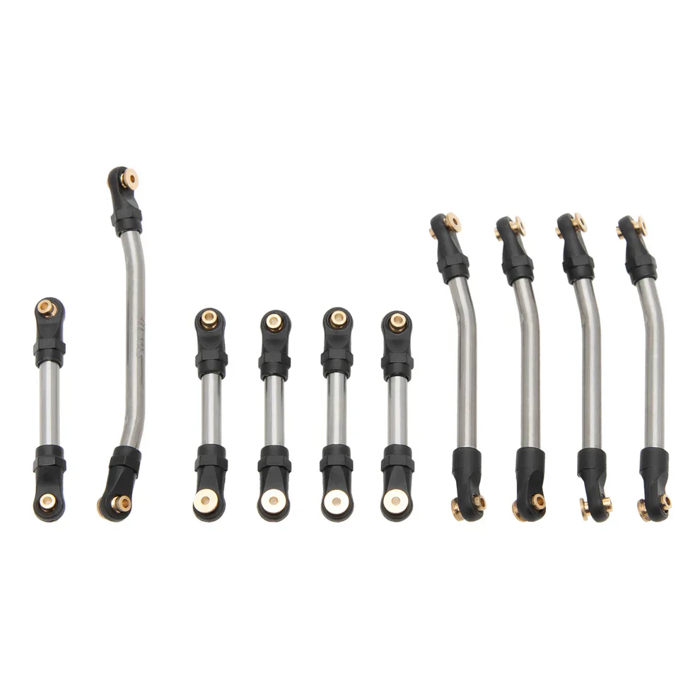 MEUS Racing 10pcs Metal High Clearance Chassis & Steering Links Set for 1/24 AX24 XC-1 RC Crawler Car - Image 5
