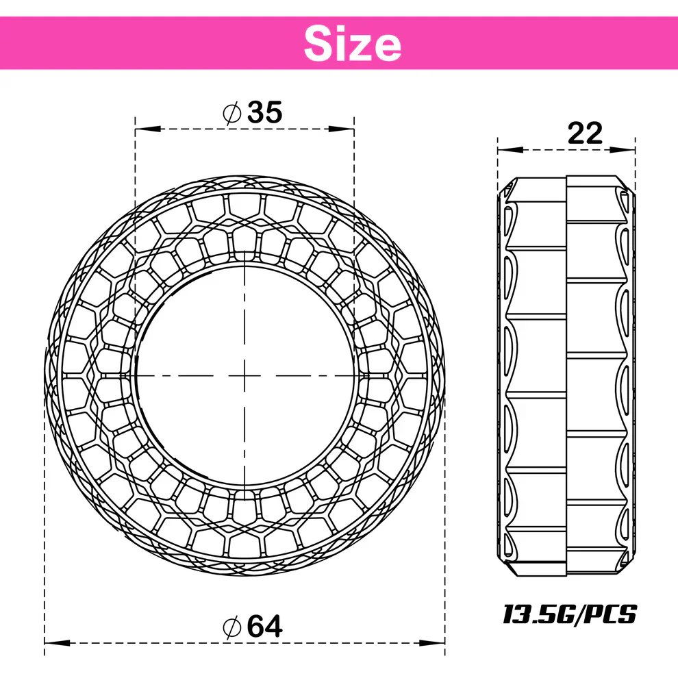 MEUS Racing 4PCS Silicone Rubber Inserts for 68-72mm 1.3" Tires - Image 11