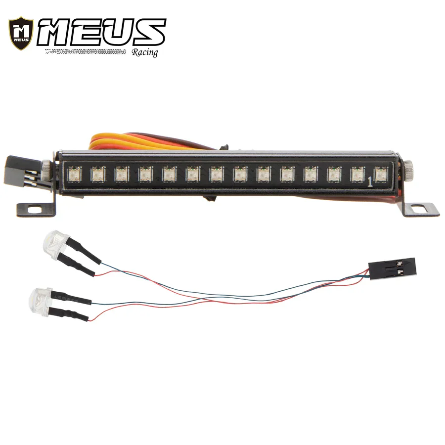 Meus Racing 56MM Metal Roof Lights 8MM Headlights Set 14 LEDS