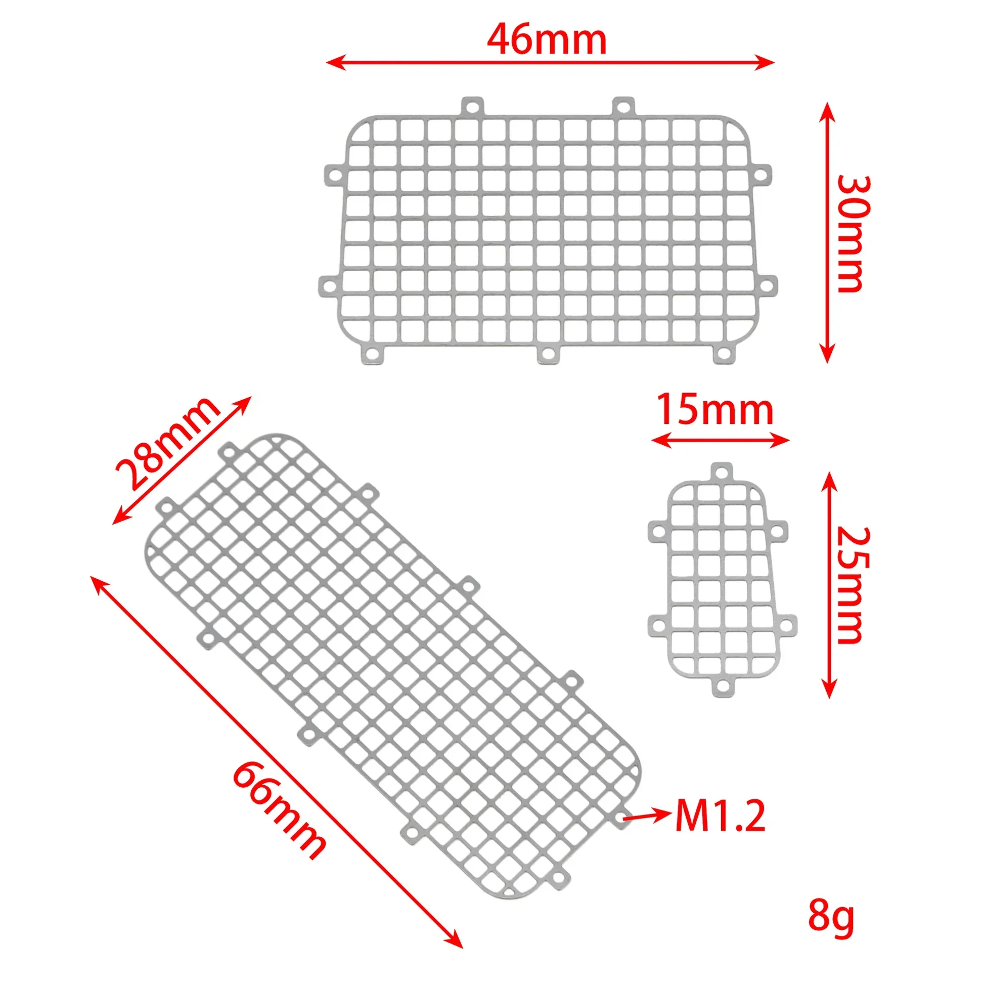 Meus Racing 5Pcs Stainless Steel Car Window Mesh Metal Window Mesh Protective Net For TRX4M Land rover Defender - Image 5