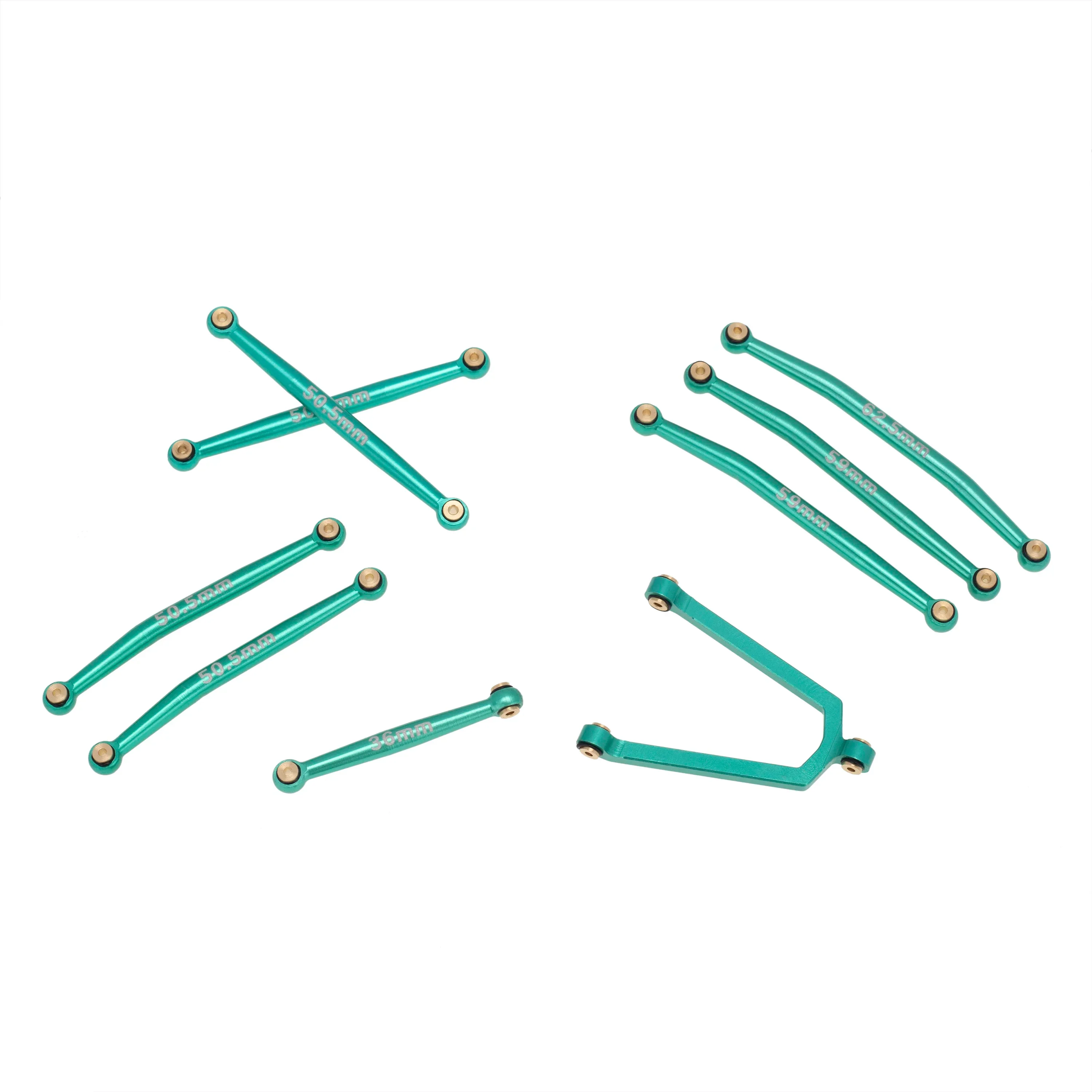 MEUS RACING Aluminum Alloy Chassis Tie Rod and Steering Rod Kit for Axial SCX24 90081 1/24 RC Car (Green)) - Image 6