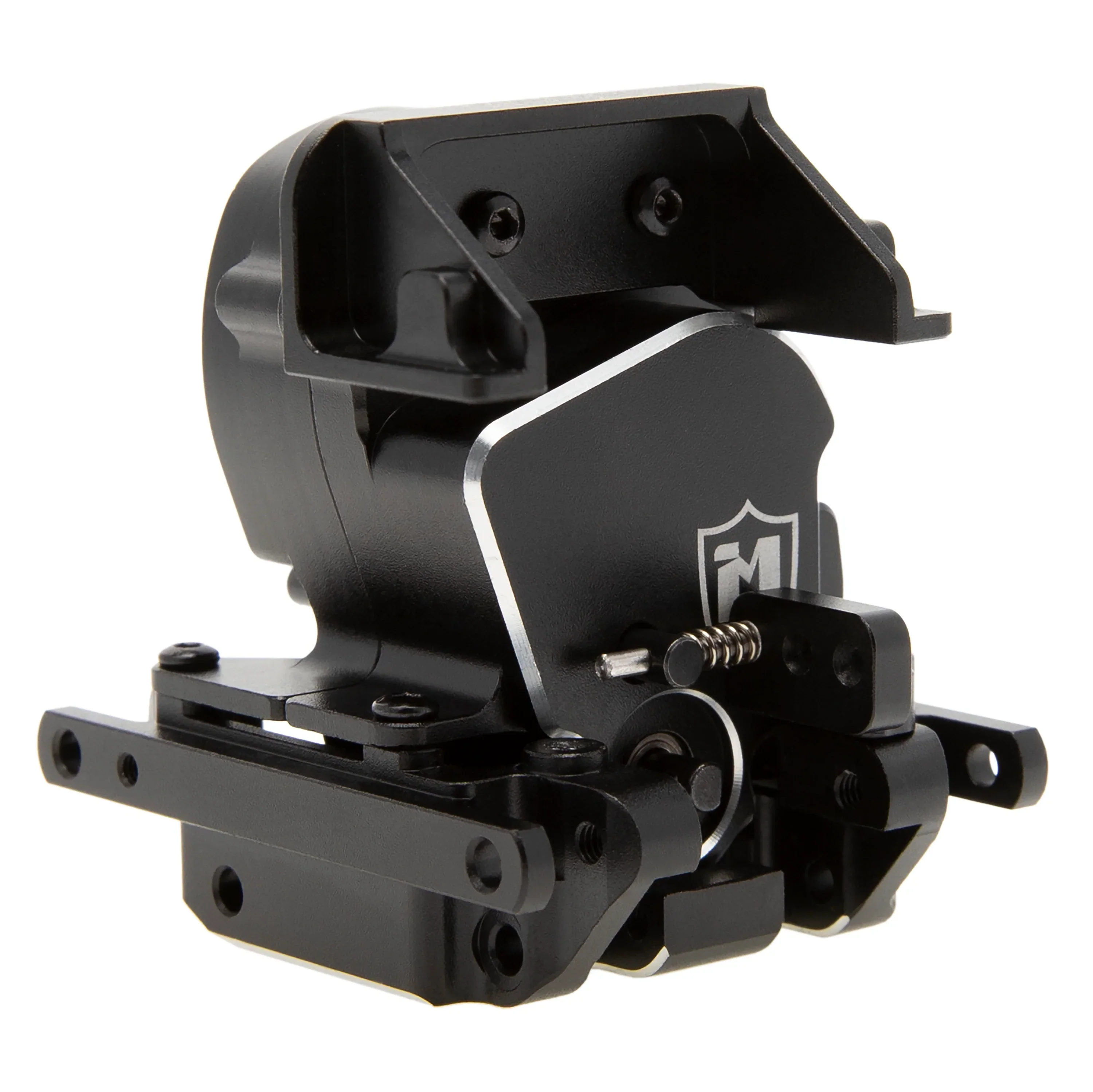 MEUS Racing Aluminum Dual Speed Gearbox Gearbox High Speed 15.7:1 Low Speed 56.6:1 for TRAXXAS 1/18 TRX4M Crawlers Upgrade Parts - BLACK