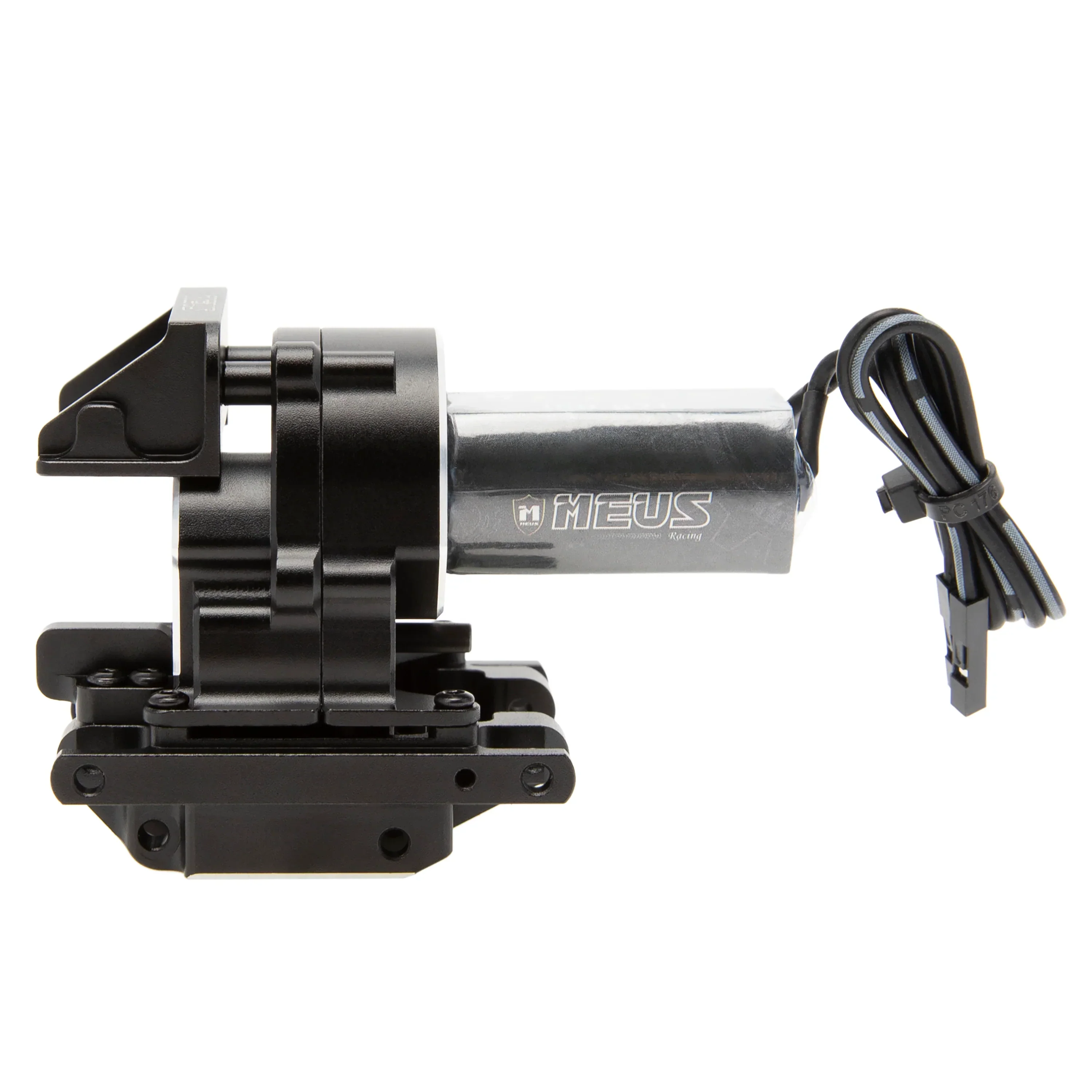 MEUS Racing Aluminum Dual Speed Gearbox Gearbox High Speed 15.7:1 Low Speed 56.6:1 for TRAXXAS 1/18 TRX4M Crawlers Upgrade Parts - BLACK - Image 3