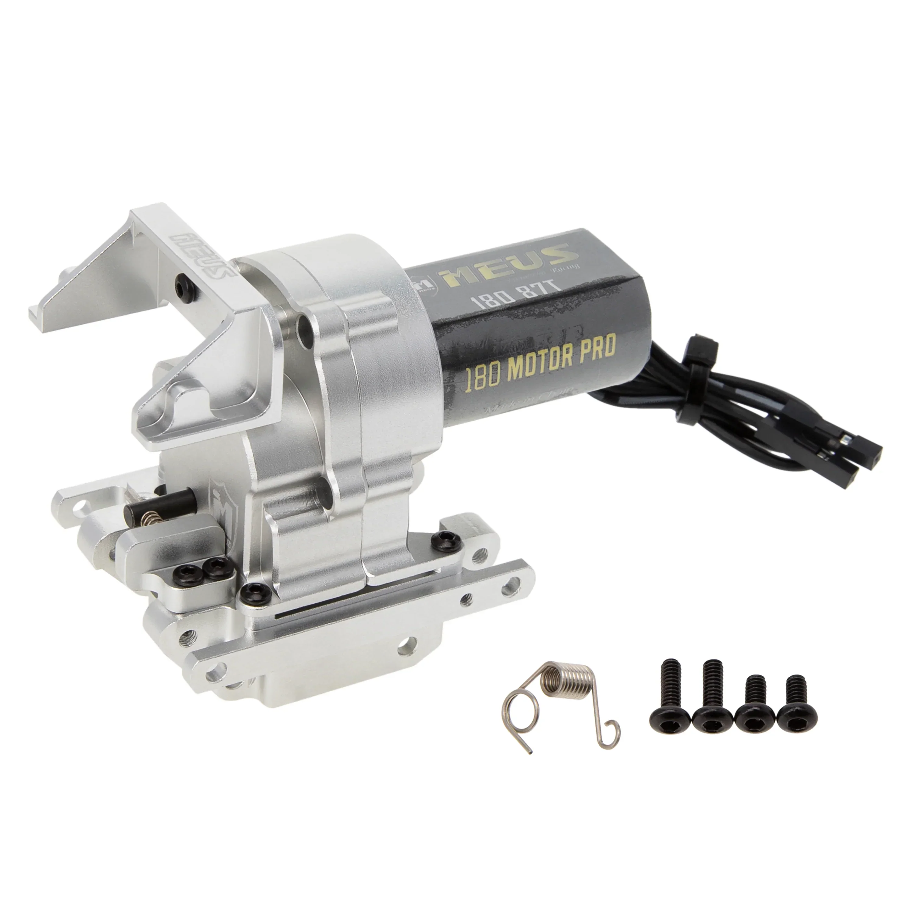 MEUS Racing Aluminum Dual Speed Gearbox Gearbox High Speed 15.7:1 Low Speed 56.6:1 for TRAXXAS 1/18 TRX4M Crawlers Upgrade Parts - SILVER