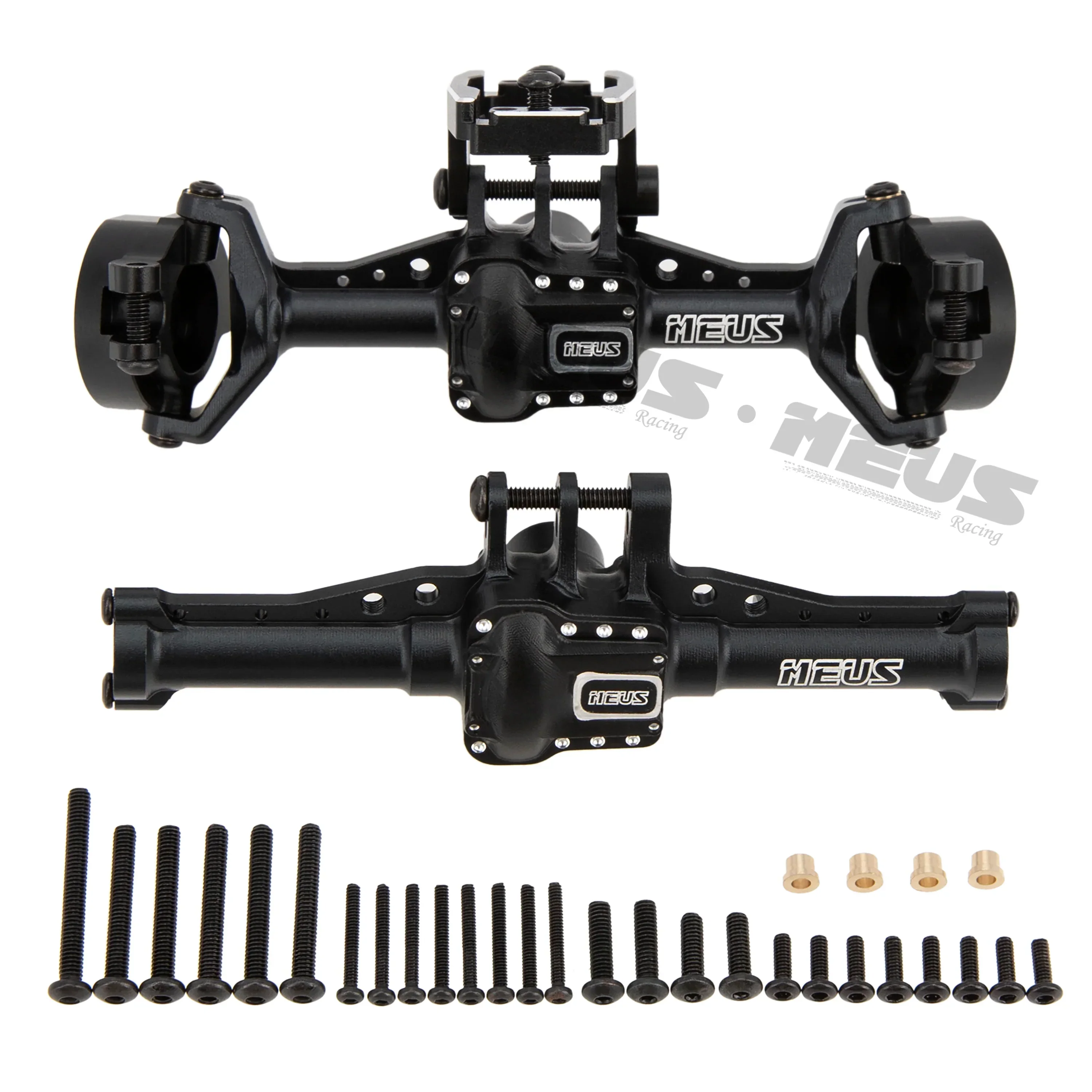 MEUS RACING  Aluminum Front Rear Axle Housing for 1/18 TRX4M TRX-4M Bronco Defender RC Crawler Upgrade Parts - BLACK - Image 2