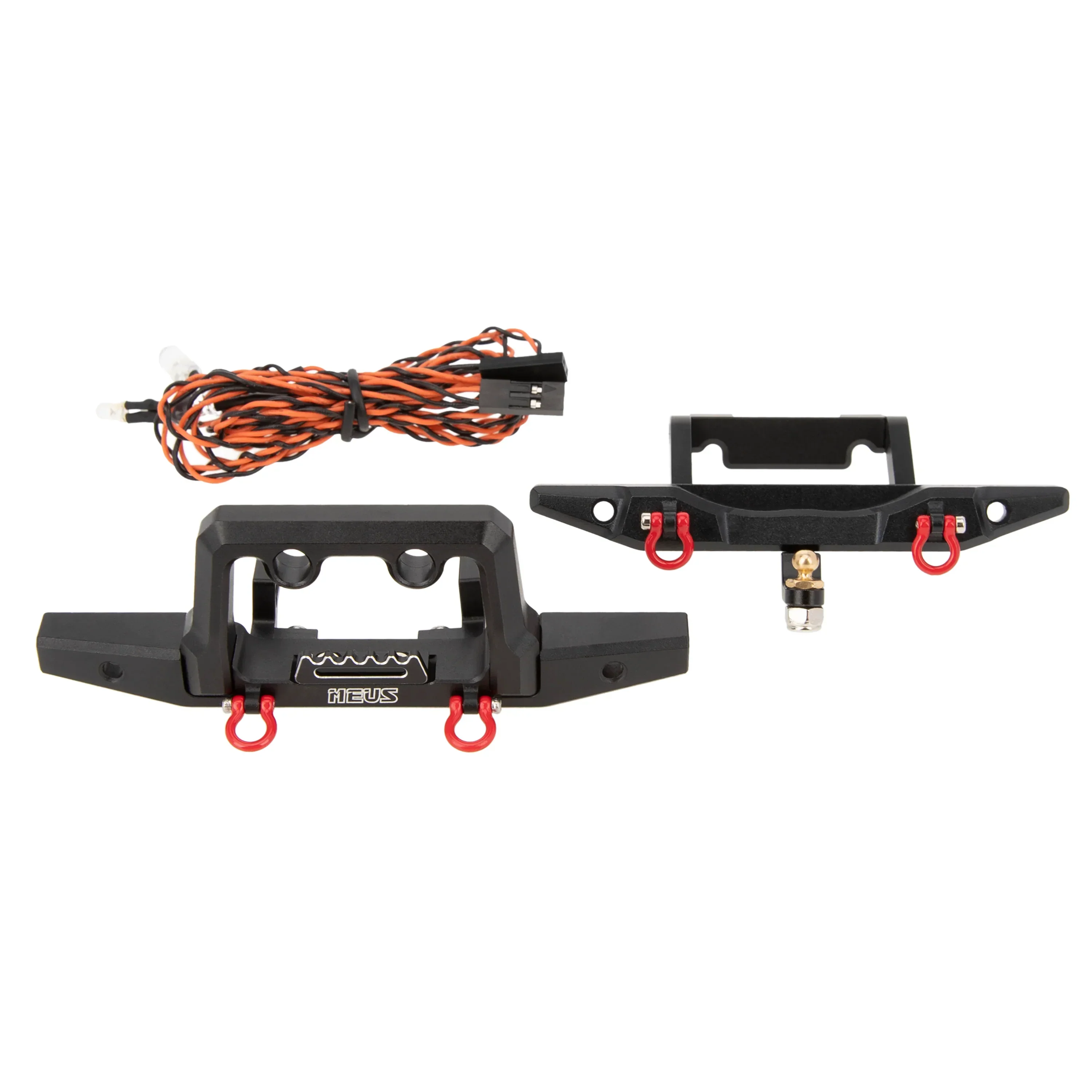 MEUS RACING Aluminum Front/rear Bumper with LED Lights for TRX4M 1/18th RC Crawler Car Upgrades (Front/rear Bumper for Defender) - Image 4
