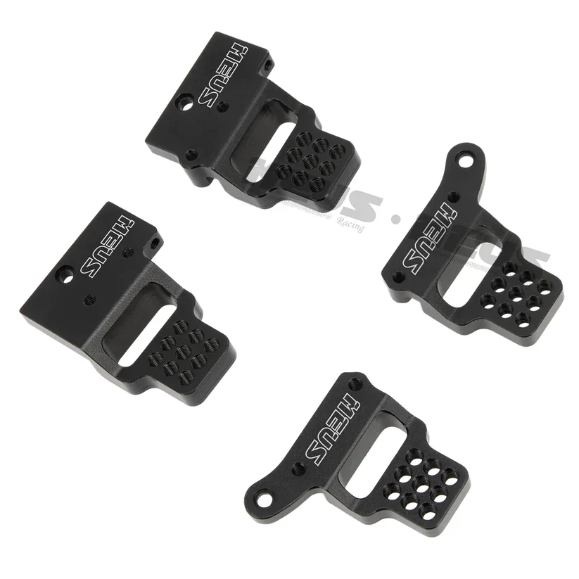 Meus Racing Aluminum Multi-hole Shock Mount Metal Adjustable Shock Tower Bracket for TRX4M Bronco Defender - BLACK - Image 2