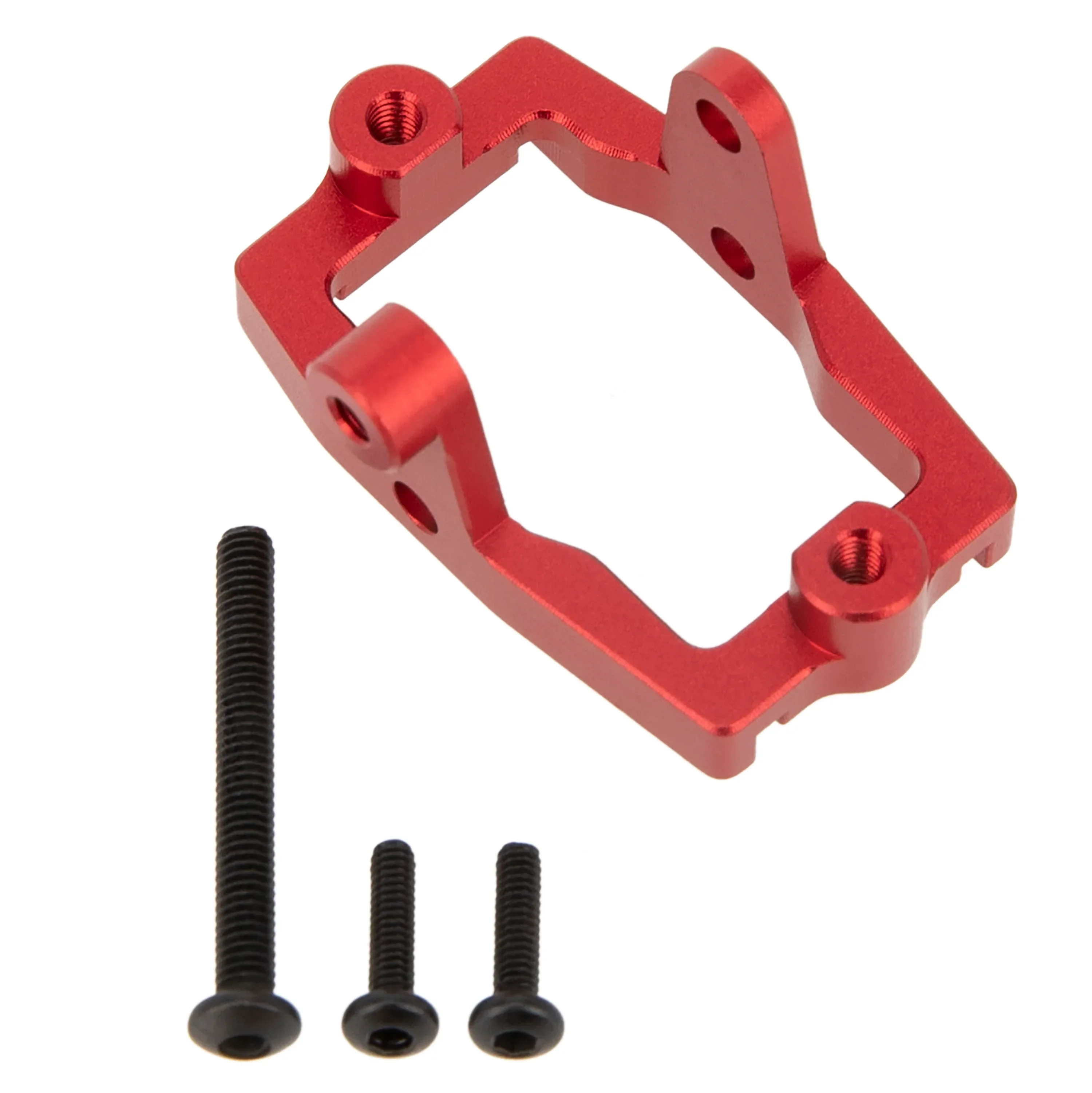 Meus Racing Aluminum Servo Mount Metal Servo Mount for 1/18 TRX4M TRX-4M RC Crawler Upgrade Parts Accessories - RED