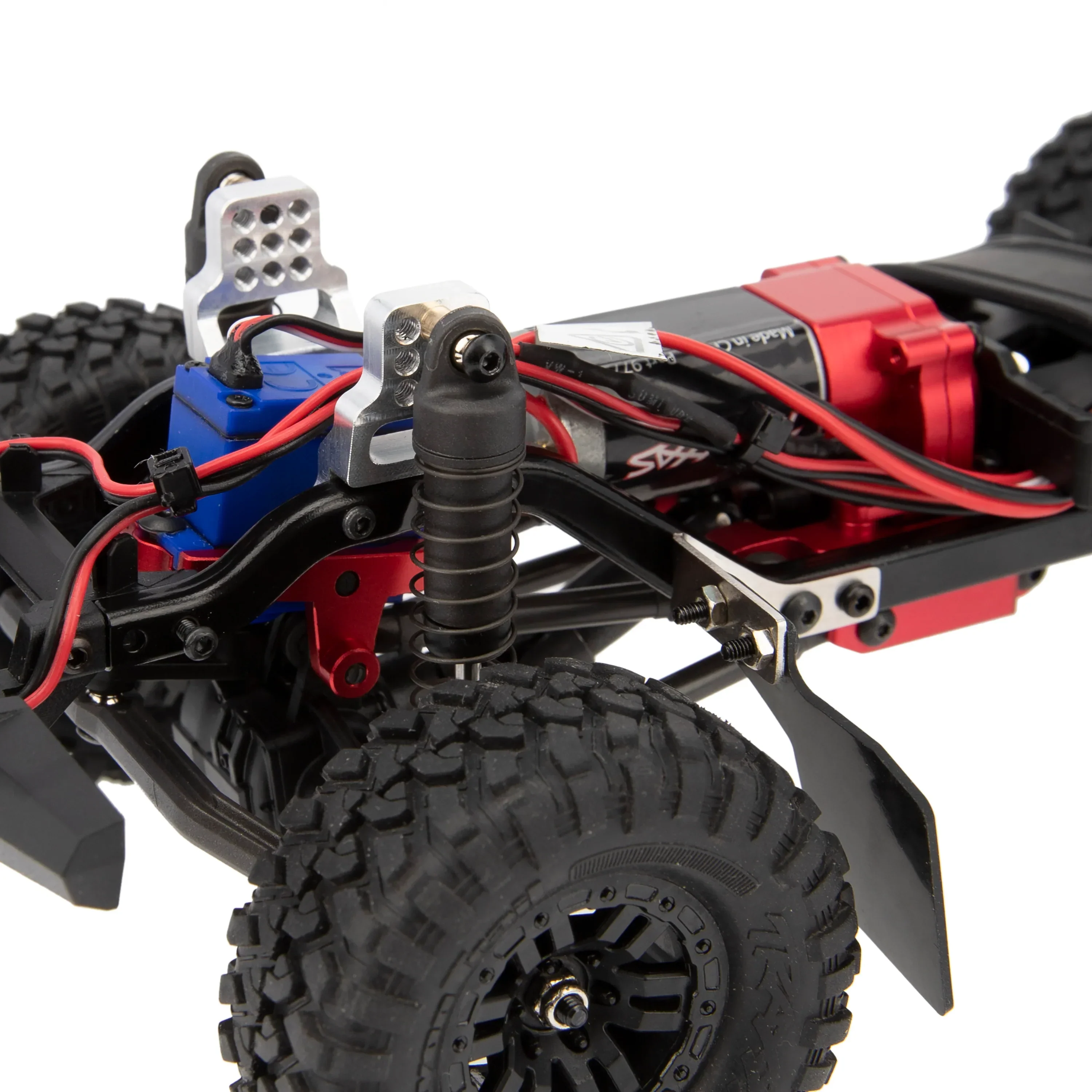 Meus Racing Aluminum Servo Mount Metal Servo Mount for 1/18 TRX4M TRX-4M RC Crawler Upgrade Parts Accessories - RED - Image 3