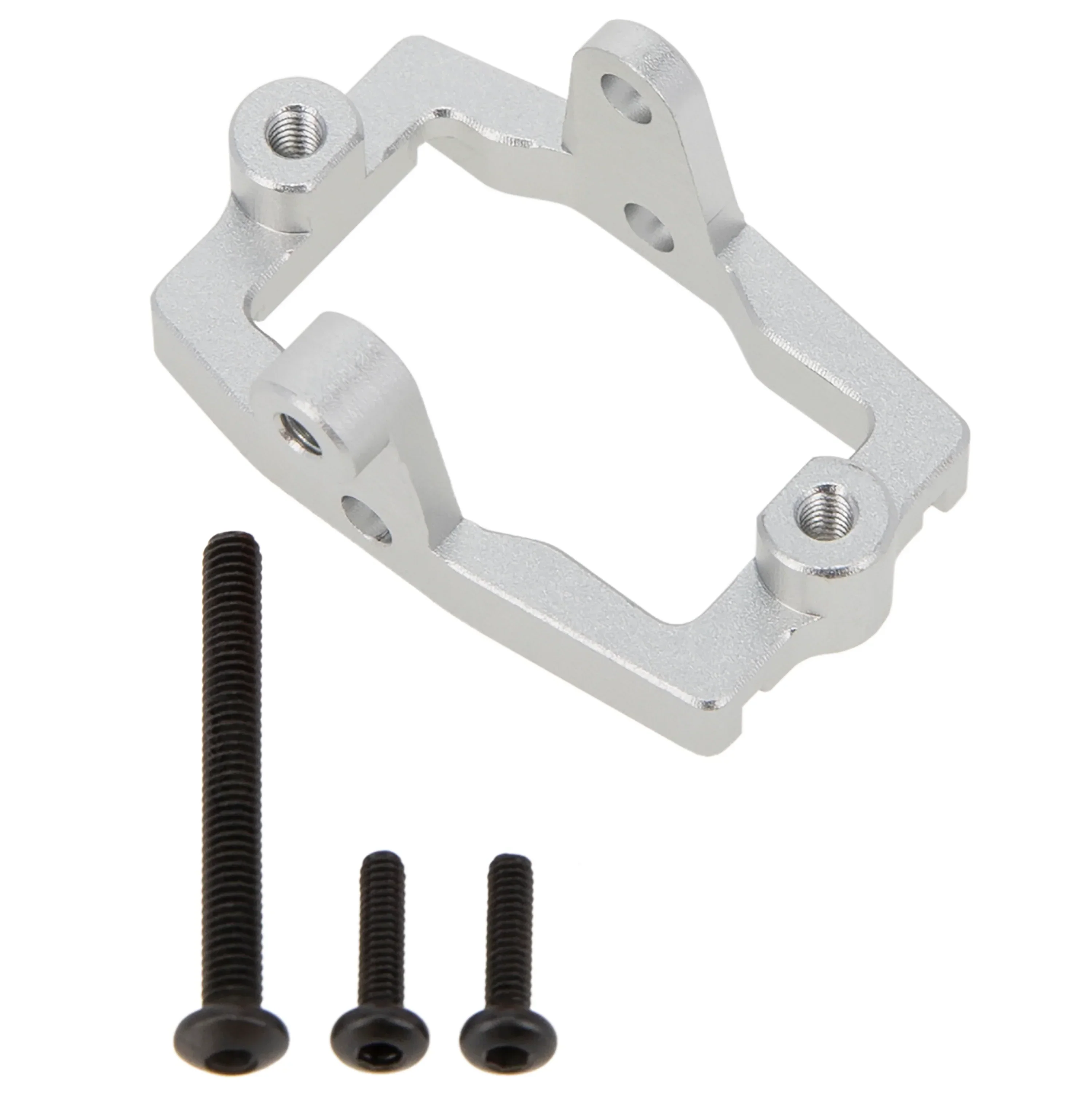 Meus Racing Aluminum Servo Mount Metal Servo Mount for 1/18 TRX4M TRX-4M RC Crawler Upgrade Parts Accessories - SILVER