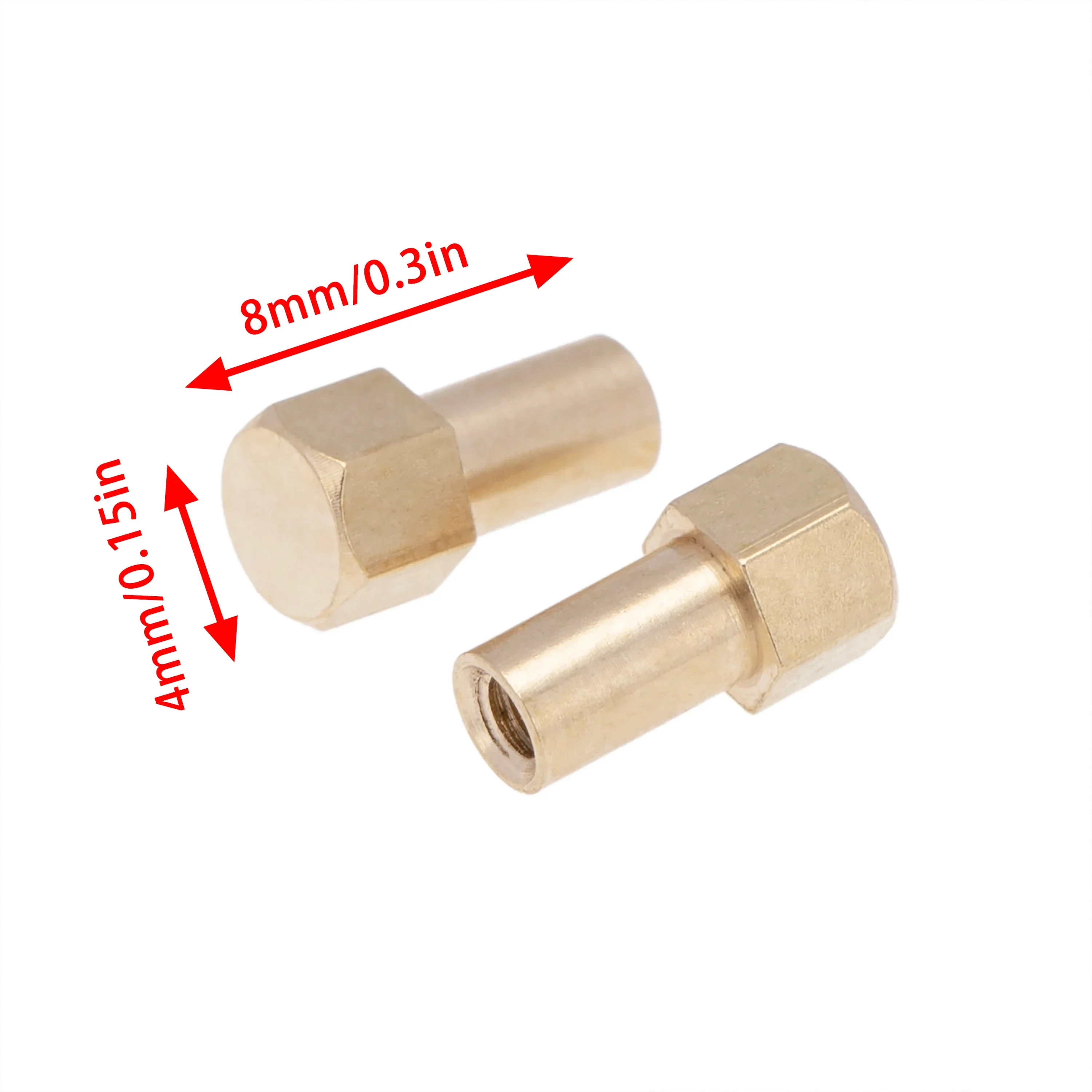 MEUS Racing Brass Extended Hex Wheel Hubs Hex Drive Adapters for AXIAL SCX24 1/24 RC Crawler Car Single Side Widening of Widening Combiner 4mm - Image 3