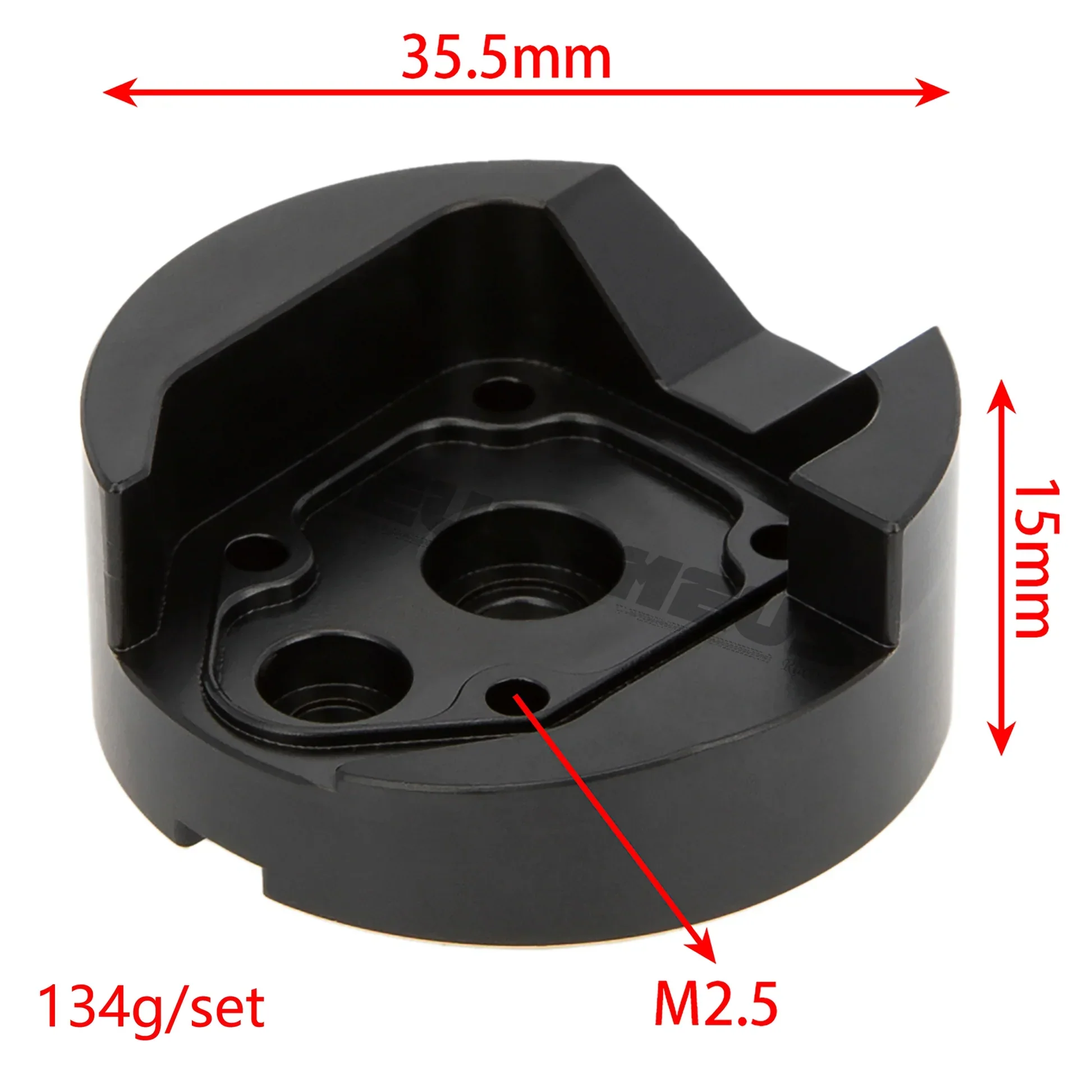 Meus Racing Brass Front Outer Portal Housing For Axial 1/18 UTB18 - BLACK - Image 5