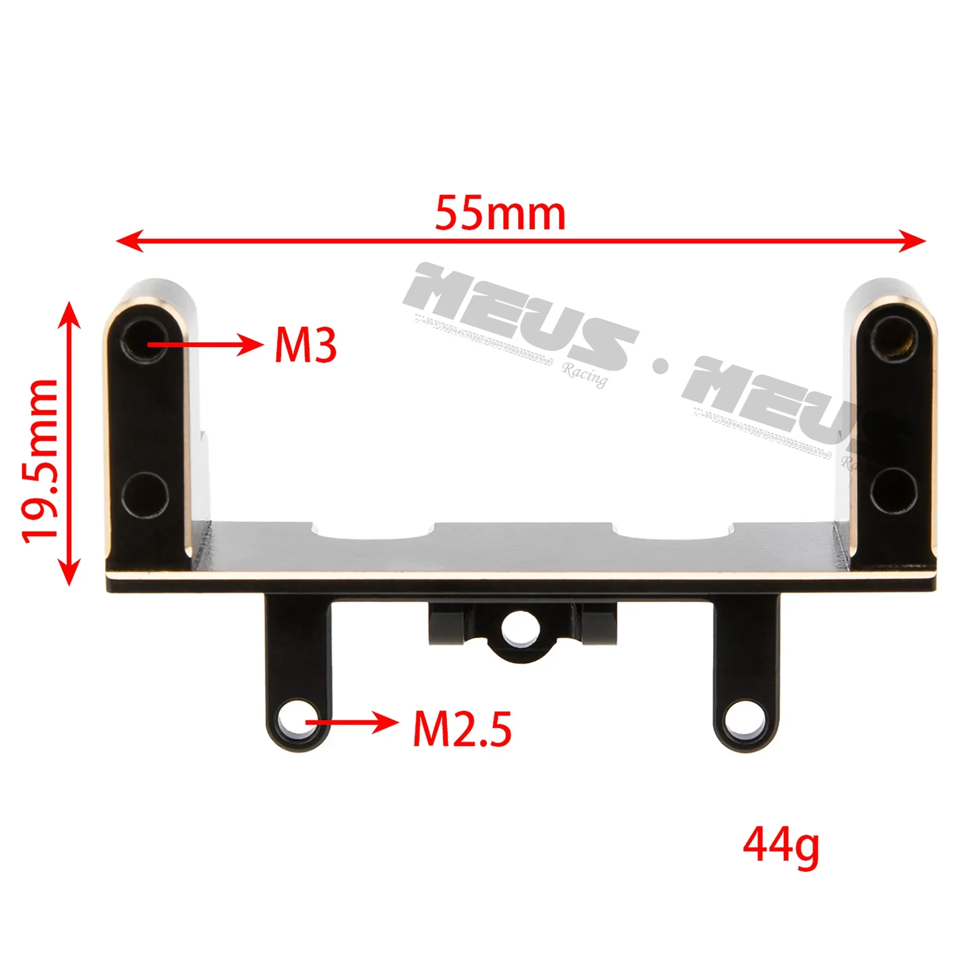 Meus Racing Brass Front Servo Mount For Axial 1/18 UTB18 - BLACK - Image 6