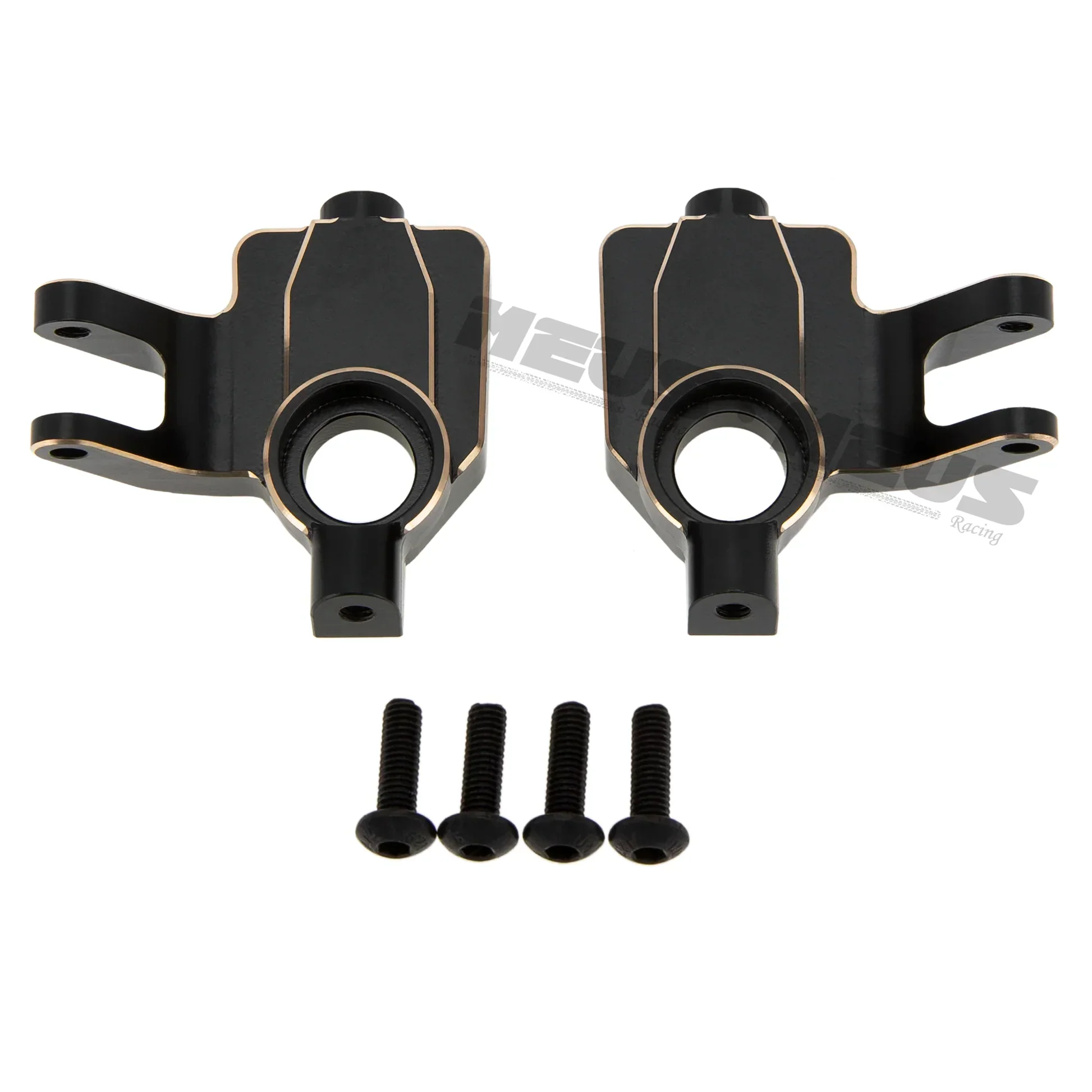 Meus Racing Brass Portal  Steering Knuckles For Axial 1/18 UTB18 - BLACK