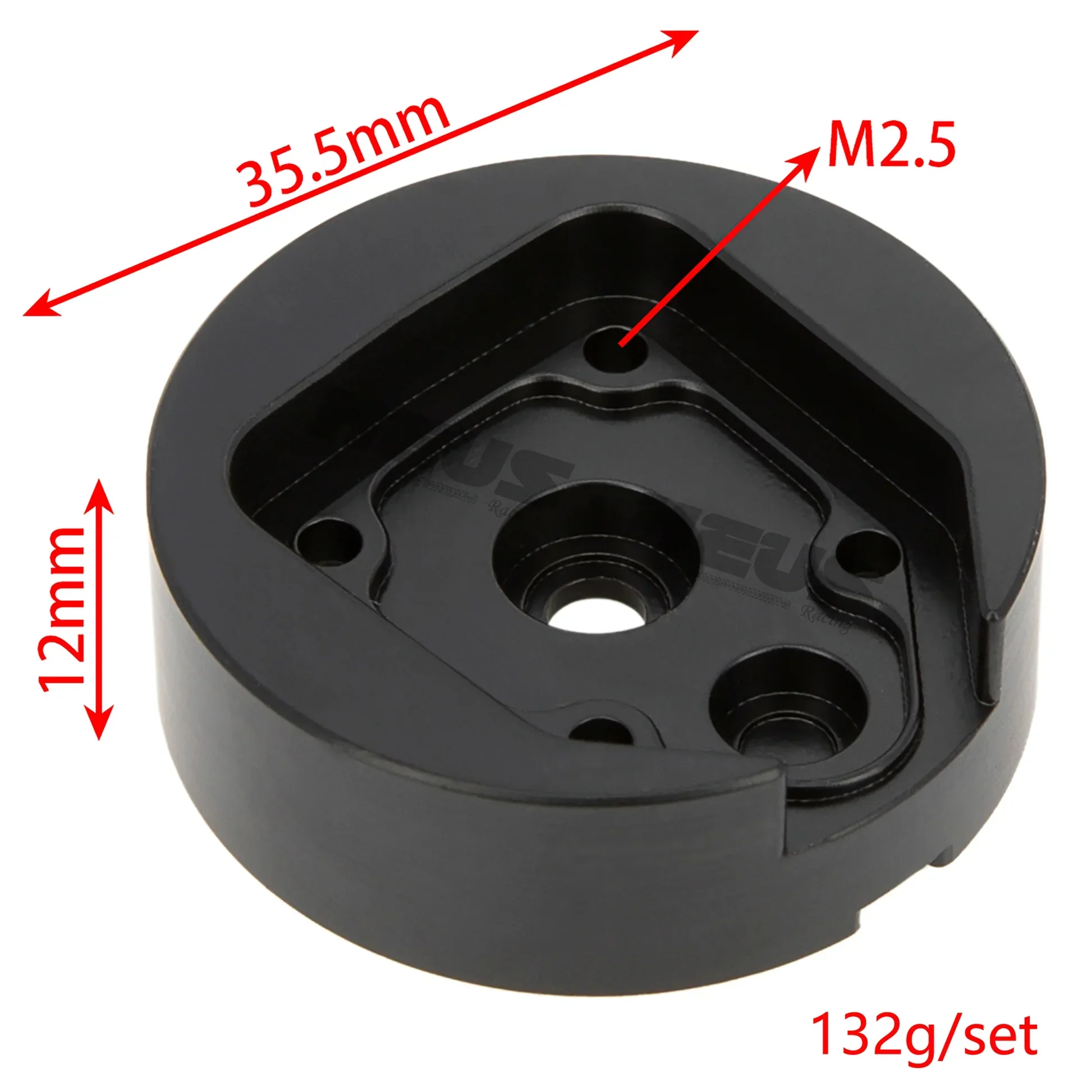 Meus Racing Brass Rear Outer Axle Housing For Axial 1/18 UTB18 - BLACK - Image 5