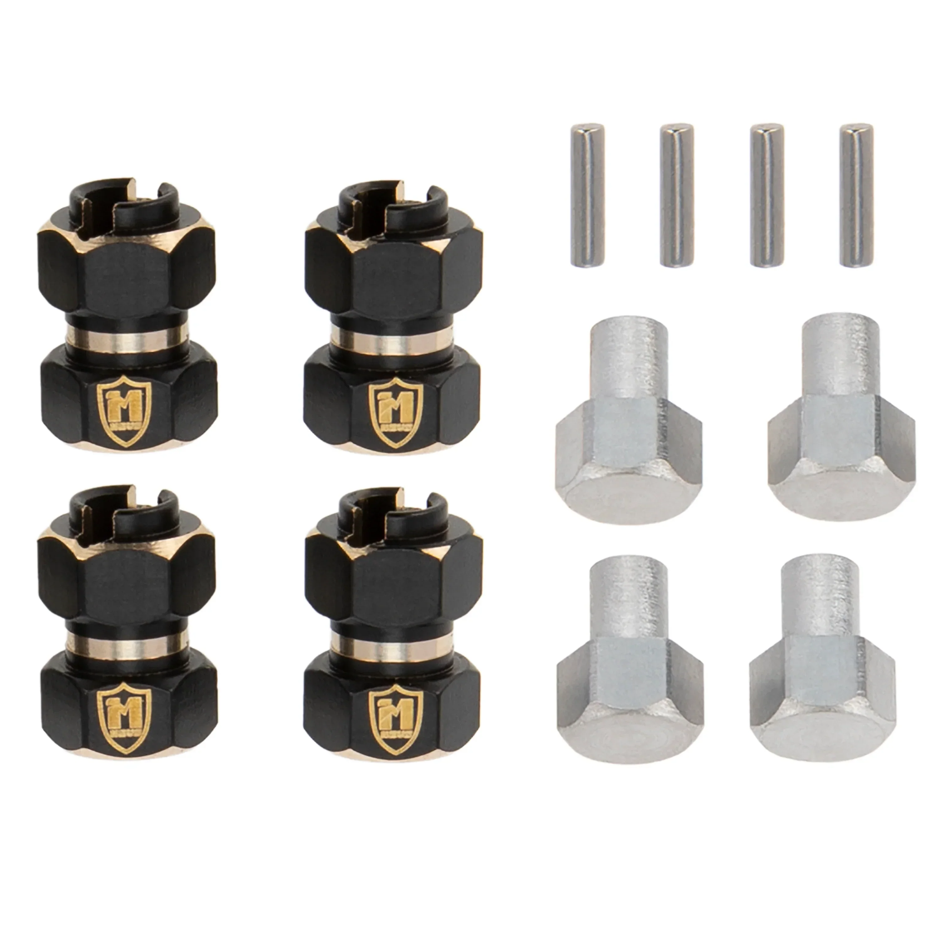 Meus Racing Brass Wheel Hex Hub Extenders Adaptor 10mm(+6mm) for 1/18 RC Crawler Car TRX-4M TRX4M Upgrade Parts