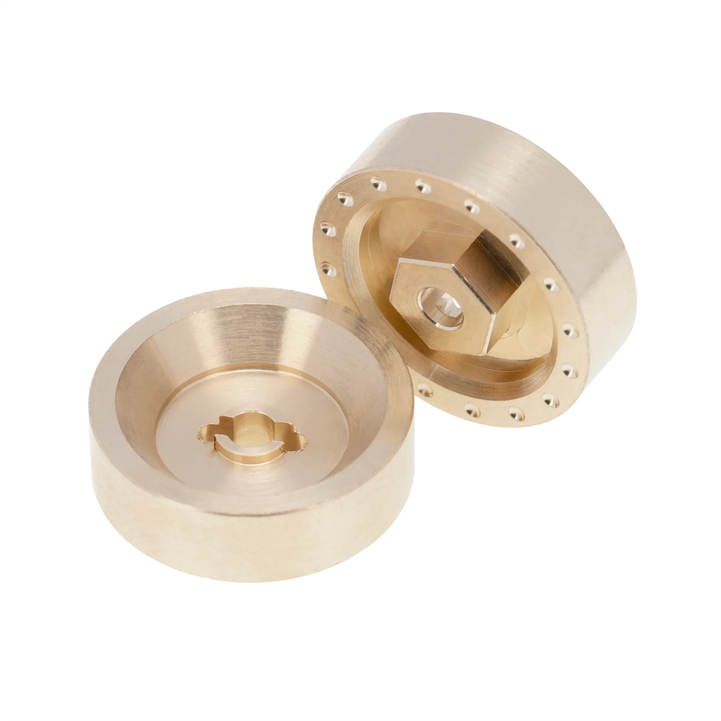 MEUS Racing Brass Wheel Weights Hex Adapter 6mm for Axial SCX24 90081 Upgrades 1/24 RC Crawler Car (4pcs) - Image 2