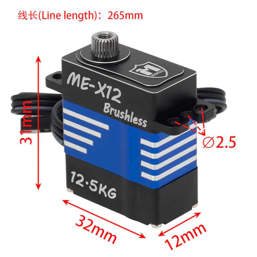 MEUS Racing Brushless High Torque Micro Servo Shifting Servo Supports 8.4V/12.5KG for 1/24 SCX 24 1/18 TRX4M - Image 5