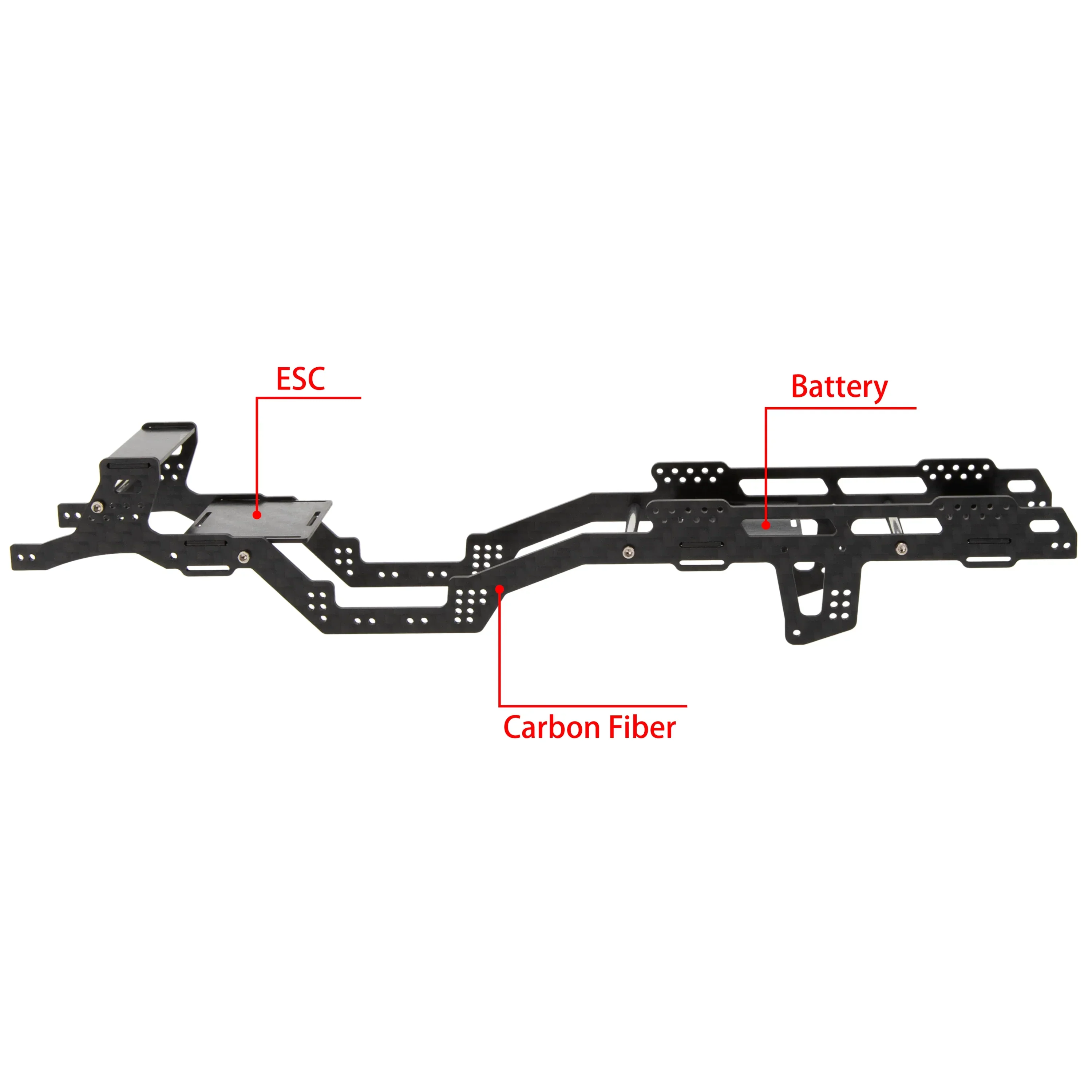 Meus Racing Carbon Fiber LCG Chassis /Center Axle Cover/Gear for Axial SCX24 6×6 Refit Kits - Image 4