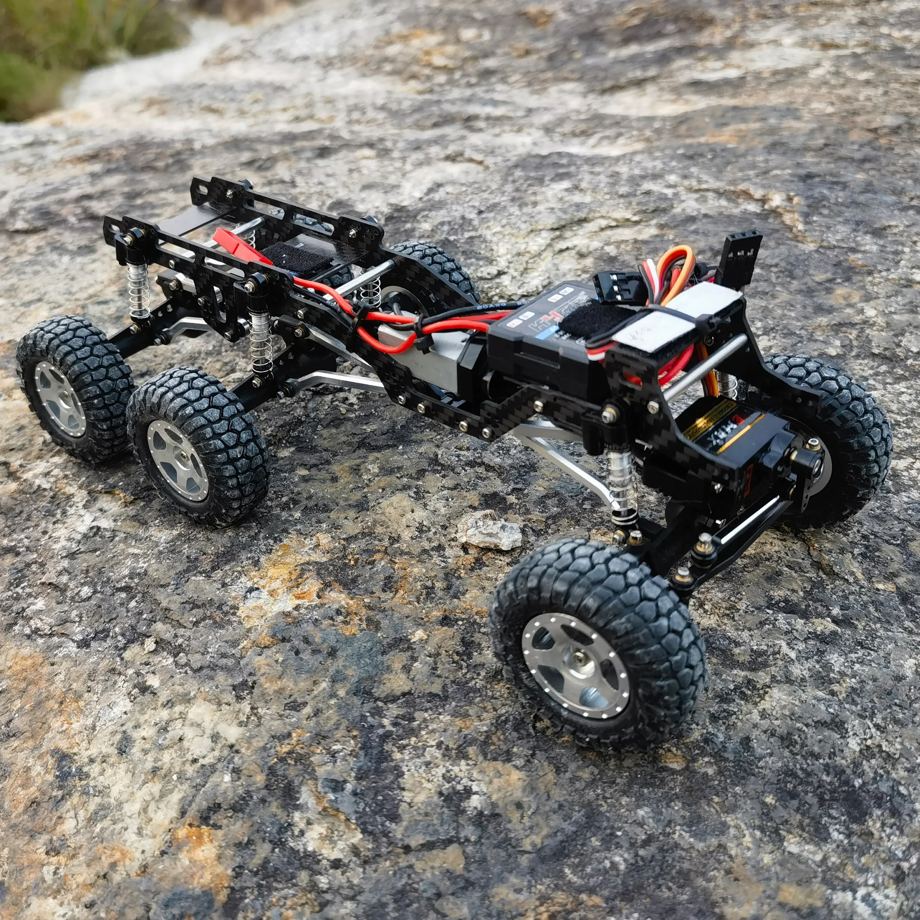 Meus Racing Carbon Fiber LCG Chassis /Center Axle Cover/Gear for Axial SCX24 6×6 Refit Kits - Image 6