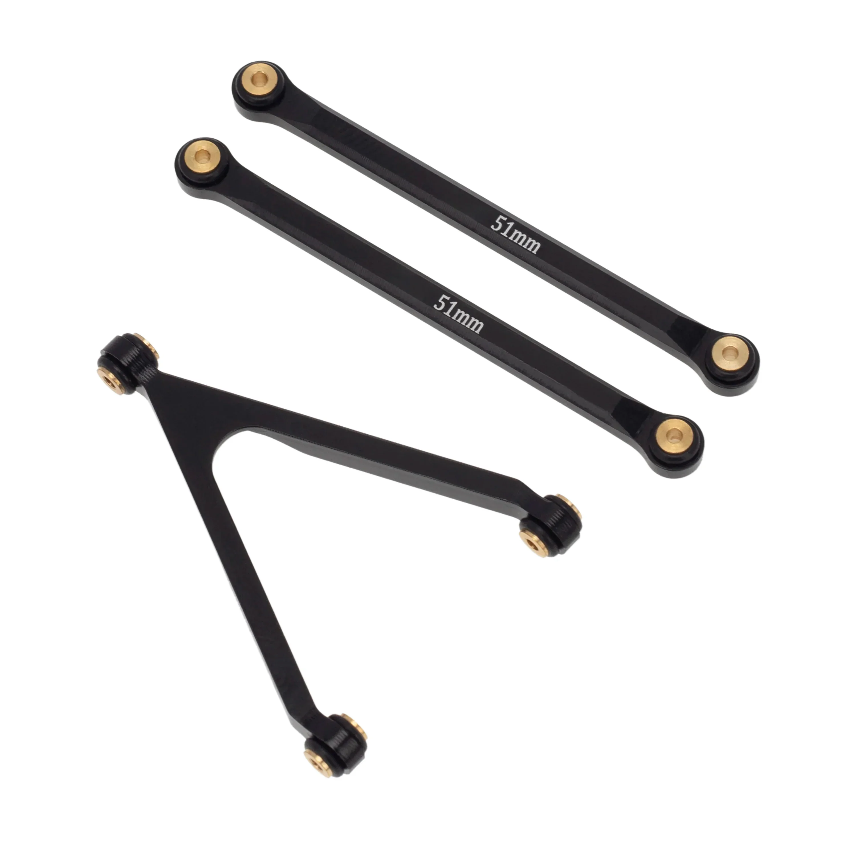 MEUS Racing CNC Aluminum High Clearance Chassis Links for 1/24 RC Crawler Axial SCX24 AXI00001 C10 AXI00002 Jeep JLU Ford Bronco AXI00006 (Black) - Image 5