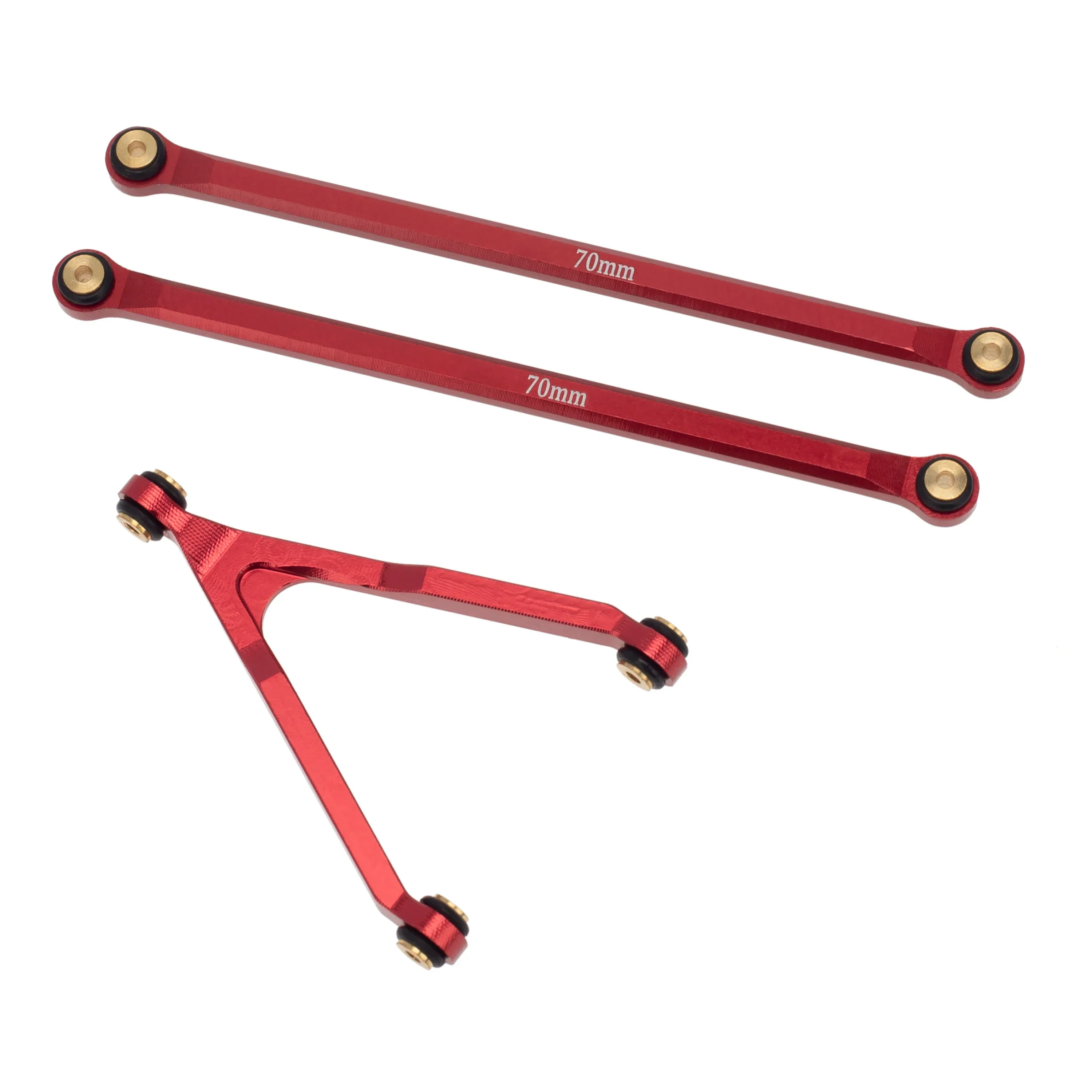MEUS Racing CNC Aluminum High Clearance Chassis Links for 1/24 RC Crawler Car Axial SCX24 Jeep Gladiator AXI00005 (Red) - Image 4