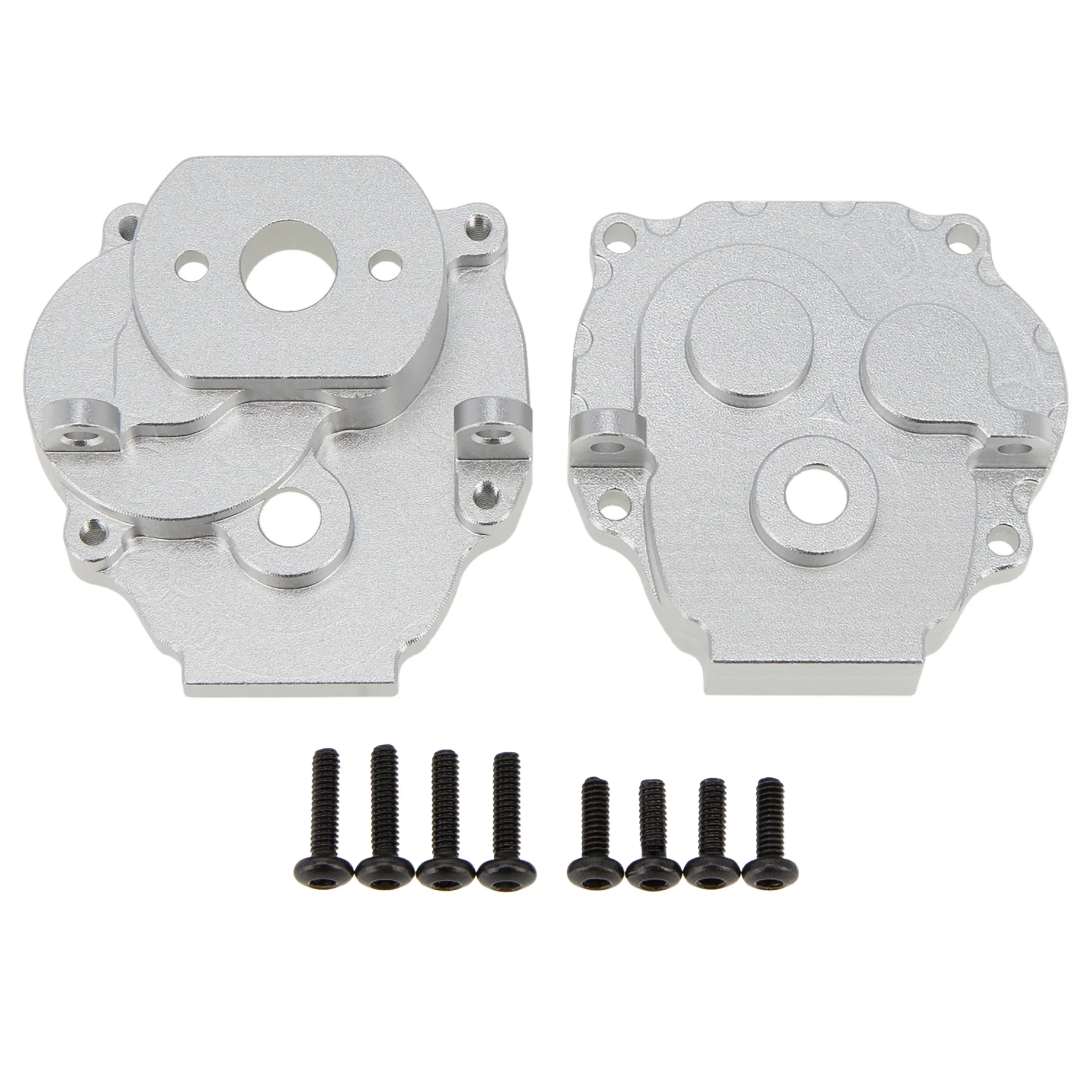Meus Racing CNC Aluminum Transmission Case Gearbox Housing Upgrade Parts Accessories for 1/18 TRX4M TRX-4M RC Crawler - SILVER - Image 2