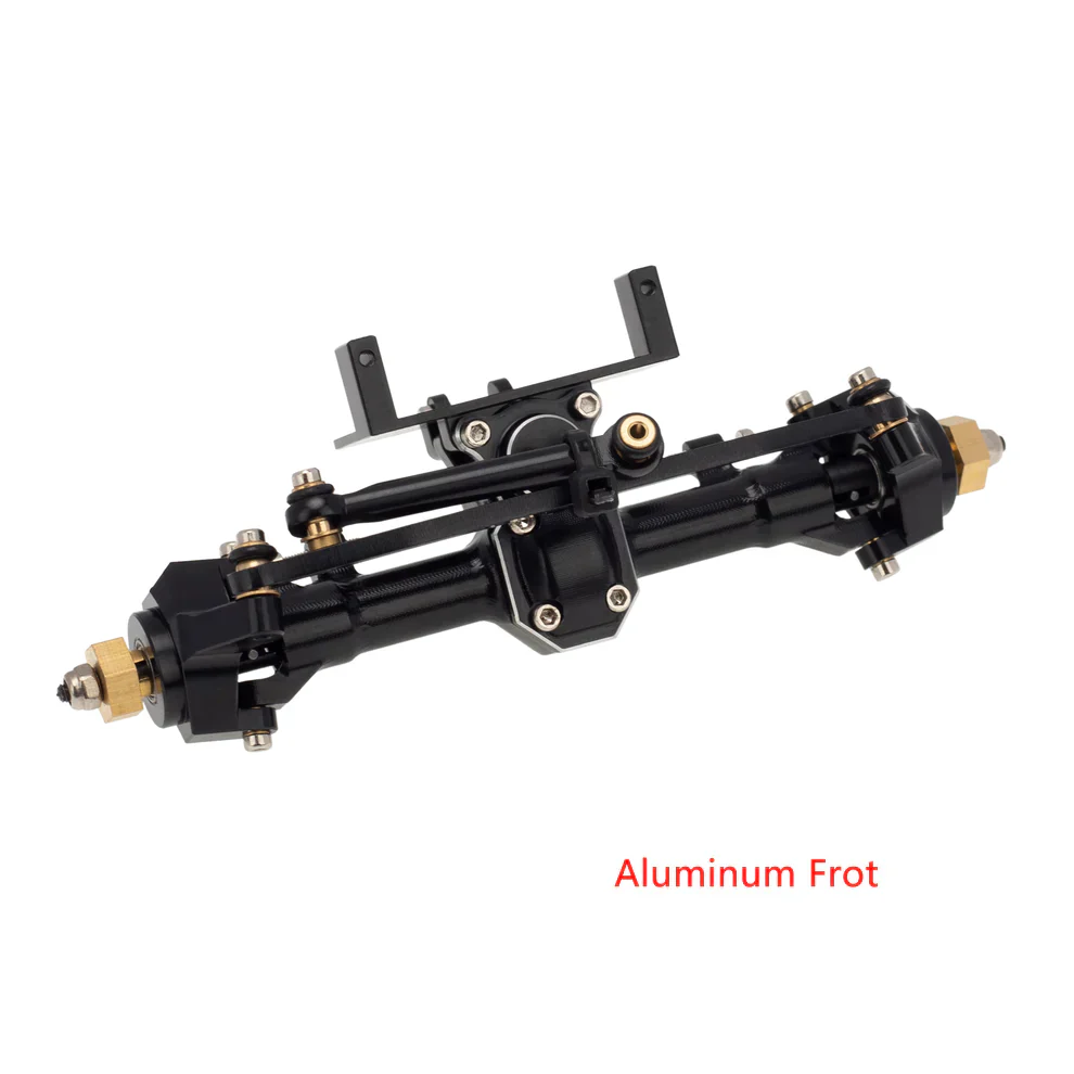 MEUS Racing CVD Hardening 1/24 RC Crawler Car CNC Aluminum Front and Rear Axle for Axial SCX24 90081 C10 Jeep Upgrade Parts (Black) - Image 2