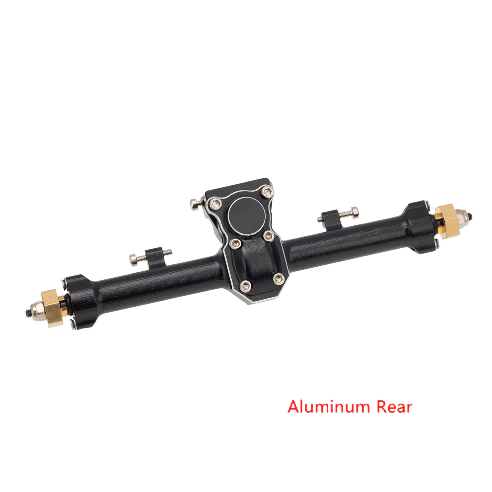 MEUS Racing CVD Hardening 1/24 RC Crawler Car CNC Aluminum Front and Rear Axle for Axial SCX24 90081 C10 Jeep Upgrade Parts (Black) - Image 3