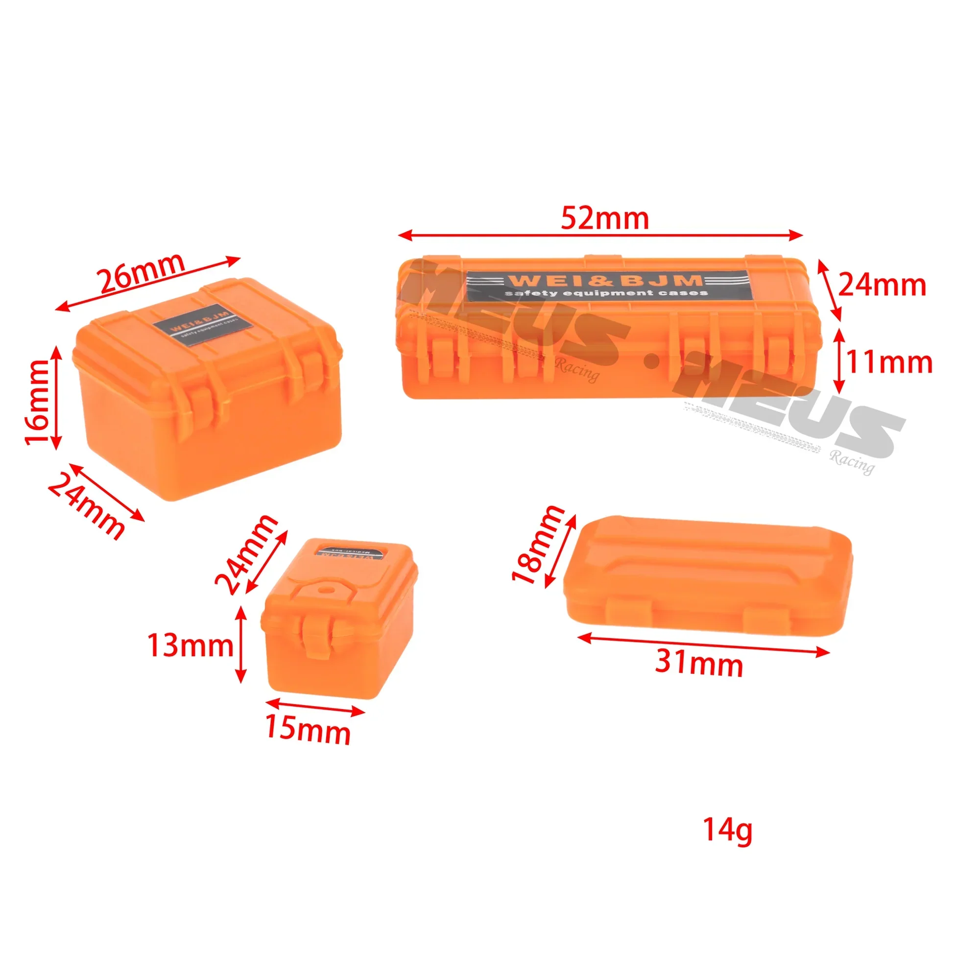 Meus Racing Decoration Parts Plastic Oil Drum Luggage Traction Board Ramps Restoring Sand Ladder Luggage Net for 1/18 TRX4M & 1/24SCX24 - ORANGE - Image 6