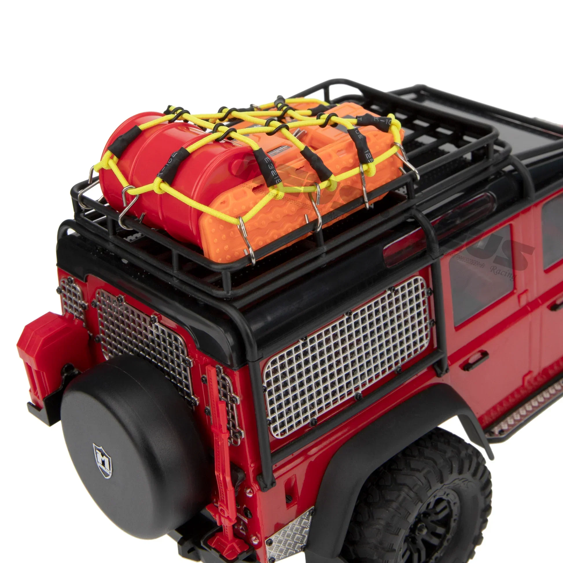 Meus Racing Decoration Parts Plastic Oil Drum Luggage Traction Board Ramps Restoring Sand Ladder Luggage Net for 1/18 TRX4M & 1/24SCX24 - ORANGE - Image 7