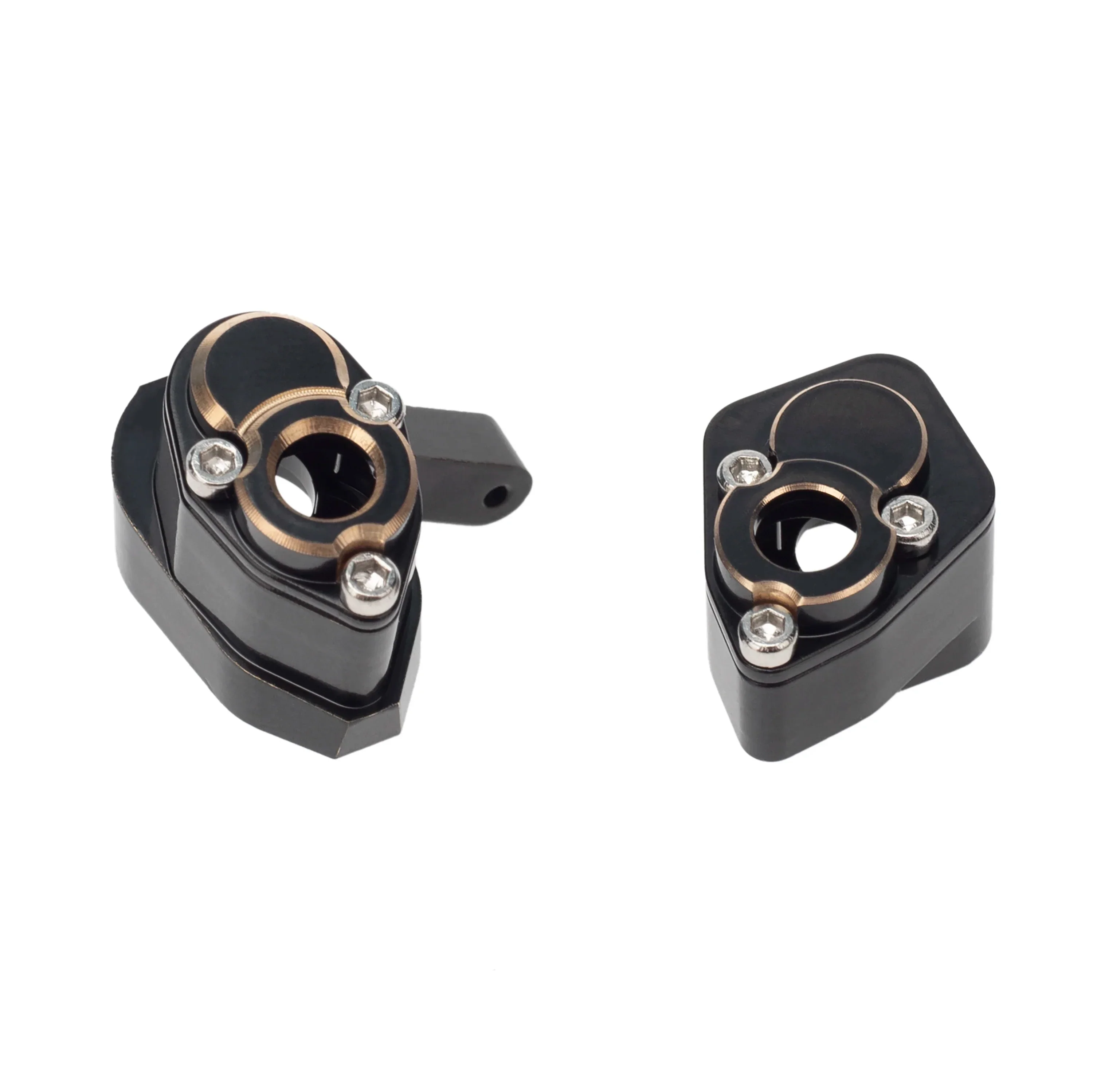 MEUS Racing Front & Rear Axle Brass High Lift & Counterweight Refit Portal Axles Kit, CNC Machined Aluminum Portal Axle Units Upgrades Accessories Parts for Axial SCX24 90081 C10 Jeep Black - Image 4