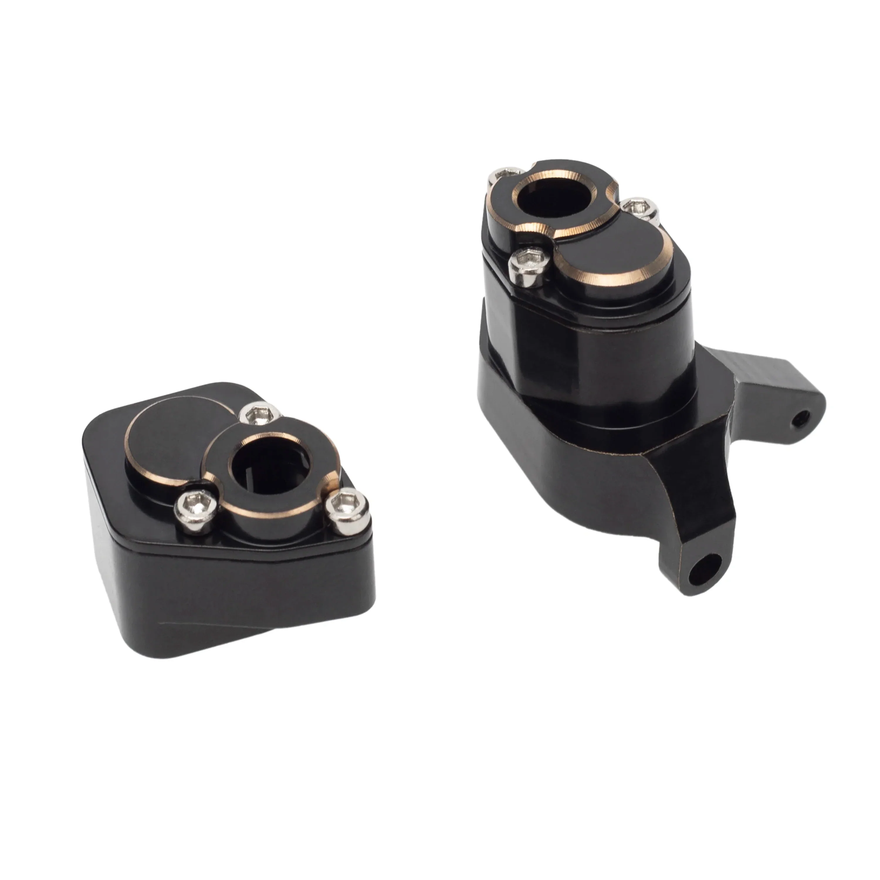 MEUS Racing Front & Rear Axle Brass High Lift & Counterweight Refit Portal Axles Kit, CNC Machined Aluminum Portal Axle Units Upgrades Accessories Parts for Axial SCX24 90081 C10 Jeep Black - Image 5