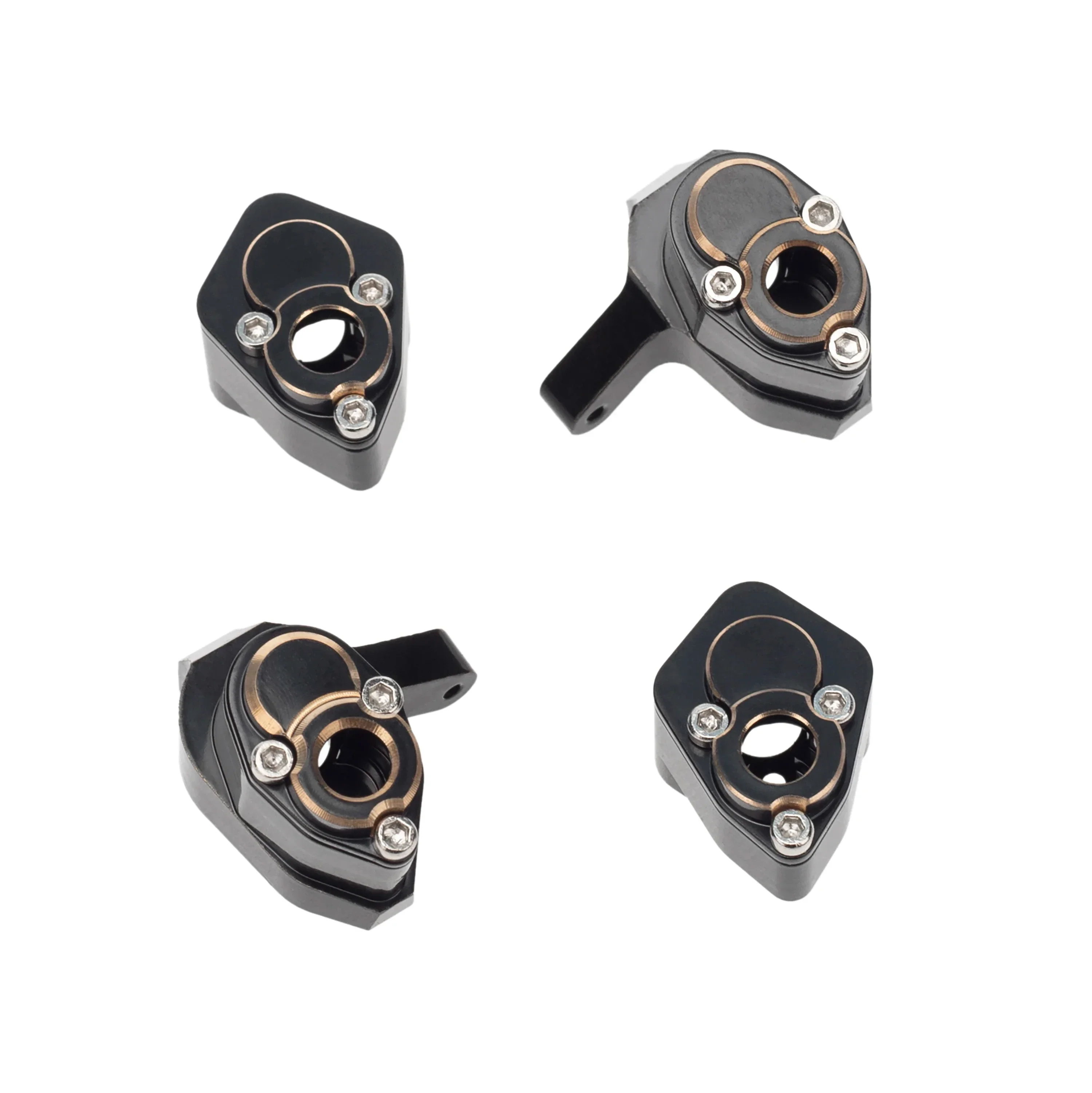 MEUS Racing Front & Rear Axle Brass High Lift & Counterweight Refit Portal Axles Kit, CNC Machined Aluminum Portal Axle Units Upgrades Accessories Parts for Axial SCX24 90081 C10 Jeep Black - Image 6