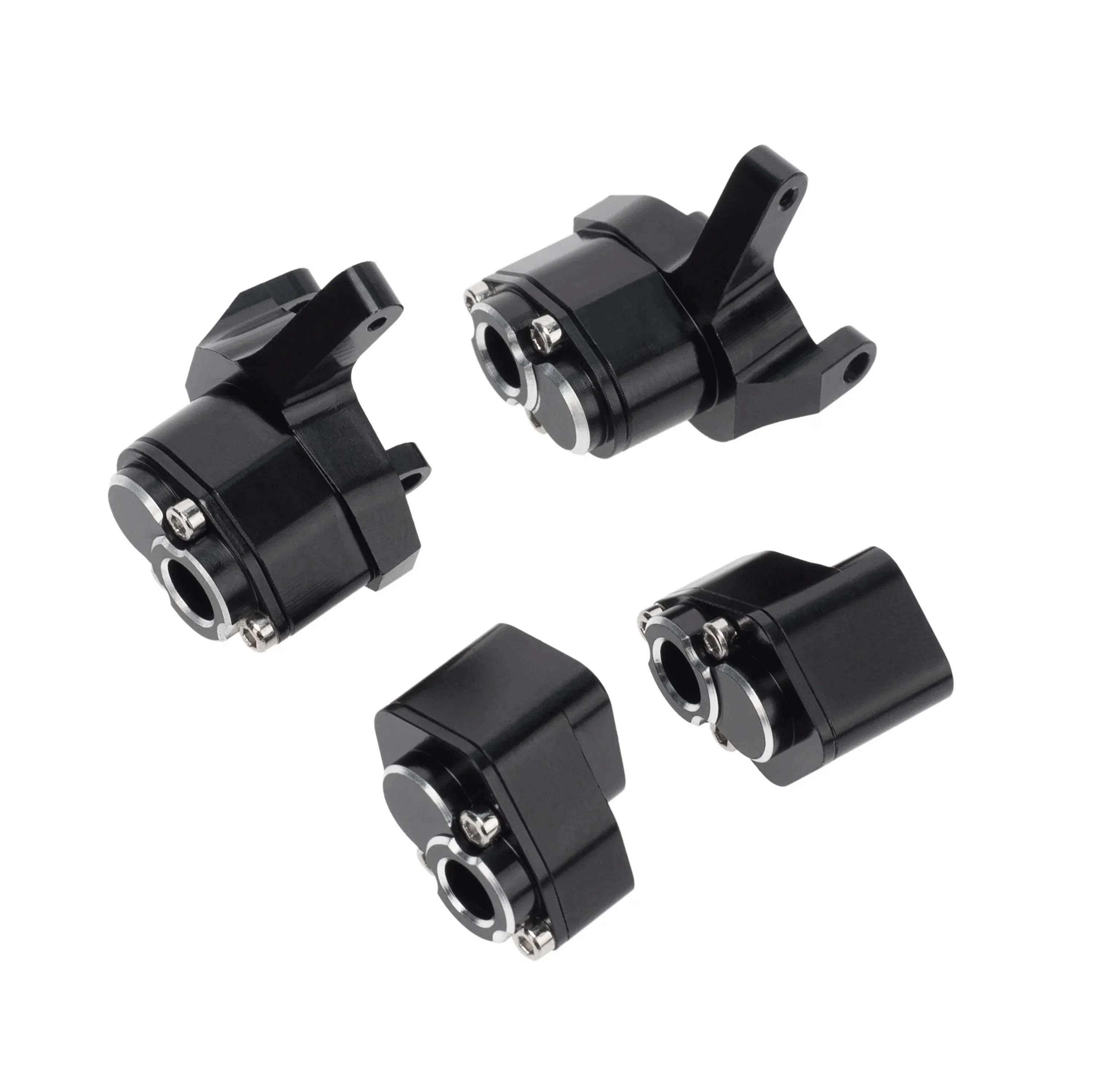 MEUS Racing Front & Rear Axle Refit High Lift Portal Axles Kit, CNC Machined Aluminum Portal Axle Units Upgrades Accessories Parts for Axial SCX24 90081 C10 Jeep - Black - Image 3